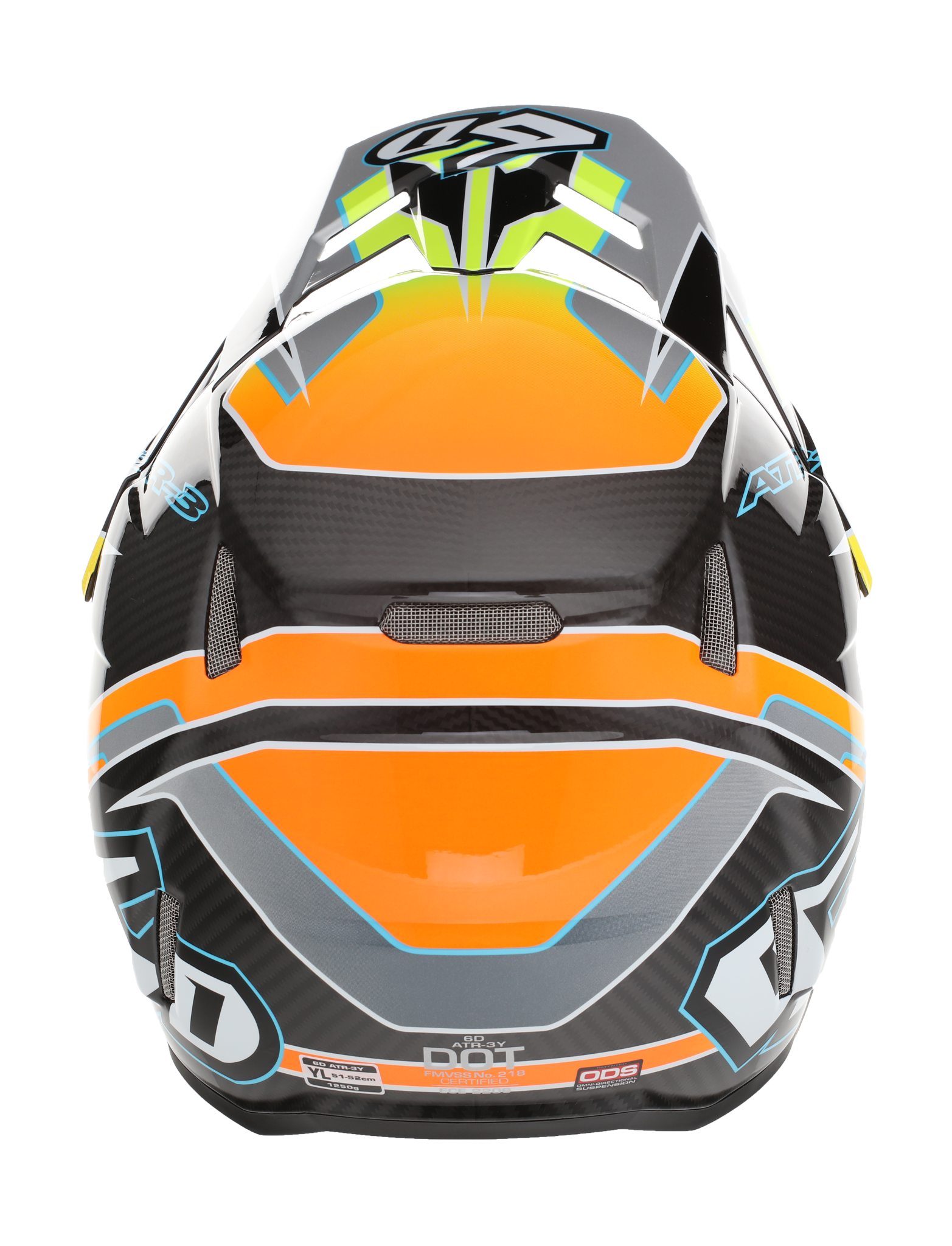 6D Youth Motocross Helmet ATR-3Y Reflex - Neon Yellow