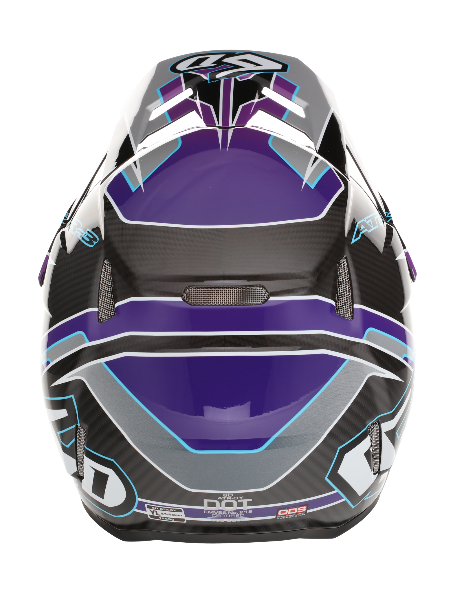 6D Youth Motocross Helmet ATR-3Y Reflex - Purple