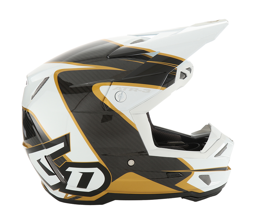 6D Youth Motocross Helmet ATR-3Y Wave - Gold / White