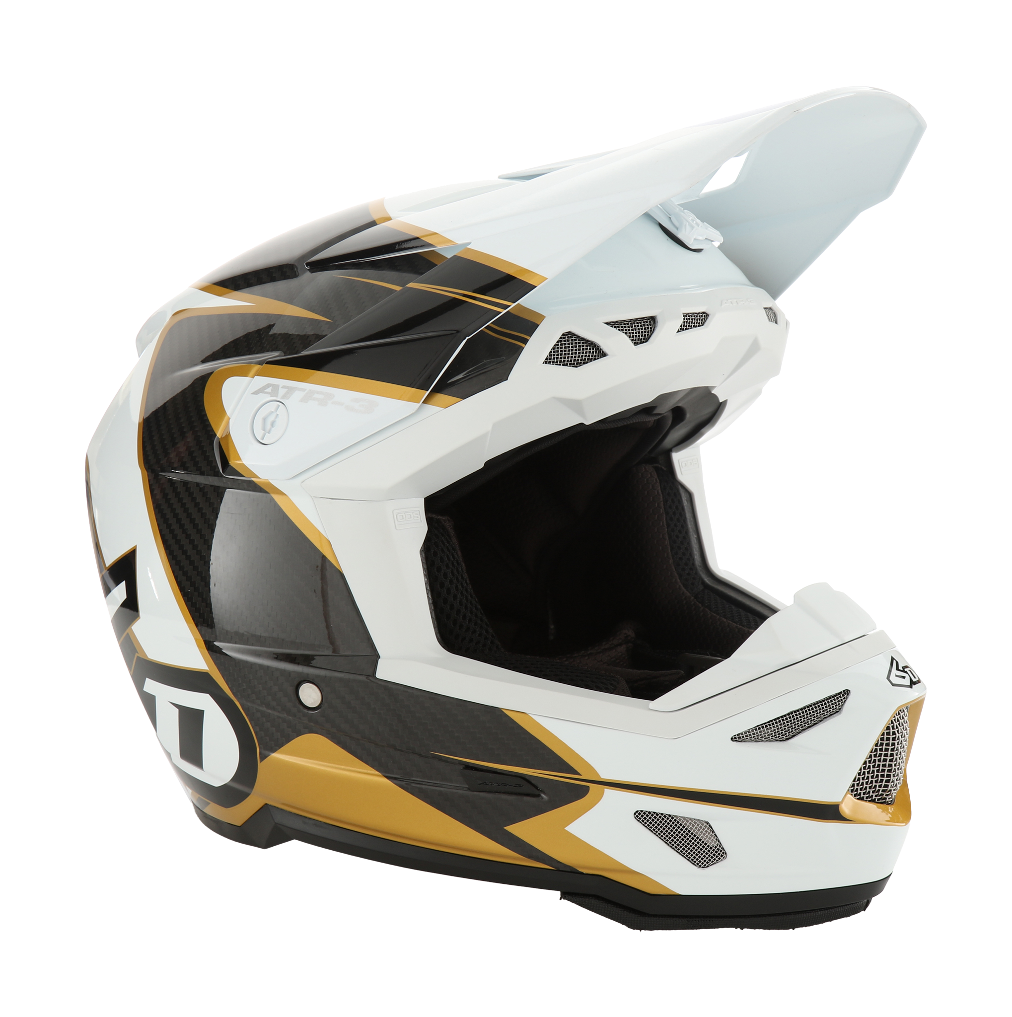 6D Youth Motocross Helmet ATR-3Y Wave - Gold / White