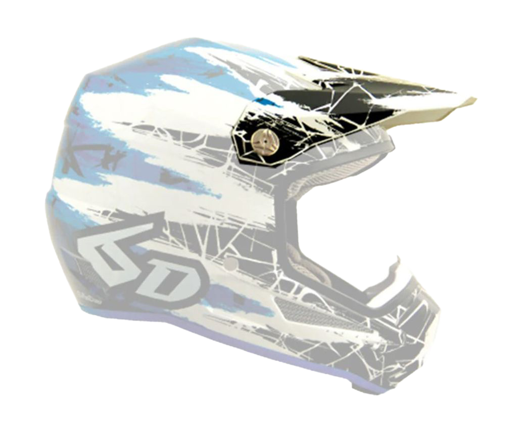 6D Youth Helmet Visor ATR-1Y Chaos Graphic - Blue Gloss