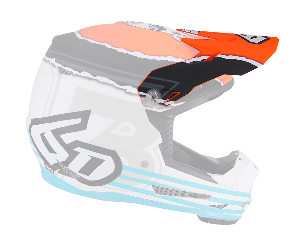 6D Youth Helmet Visor ATR-2Y Danger Boy - Orange / Blue