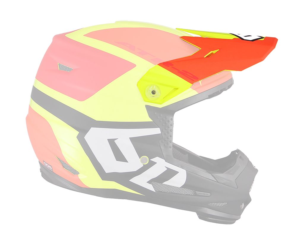 6D Youth Helmet Visor ATR-2Y Helo LE - Yellow / Orange / Red