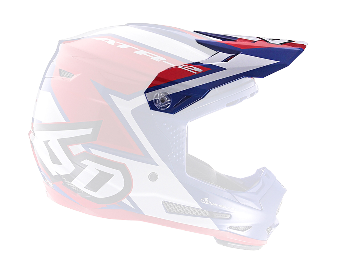 6D Youth Helmet Visor ATR-2Y Strike - Red / White / Blue