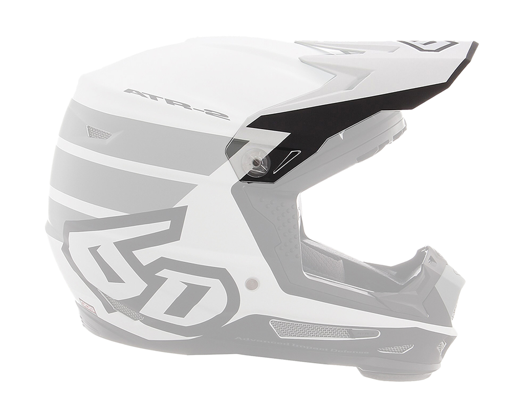 6D Youth Helmet Visor ATR-2Y Stripe - Black / White