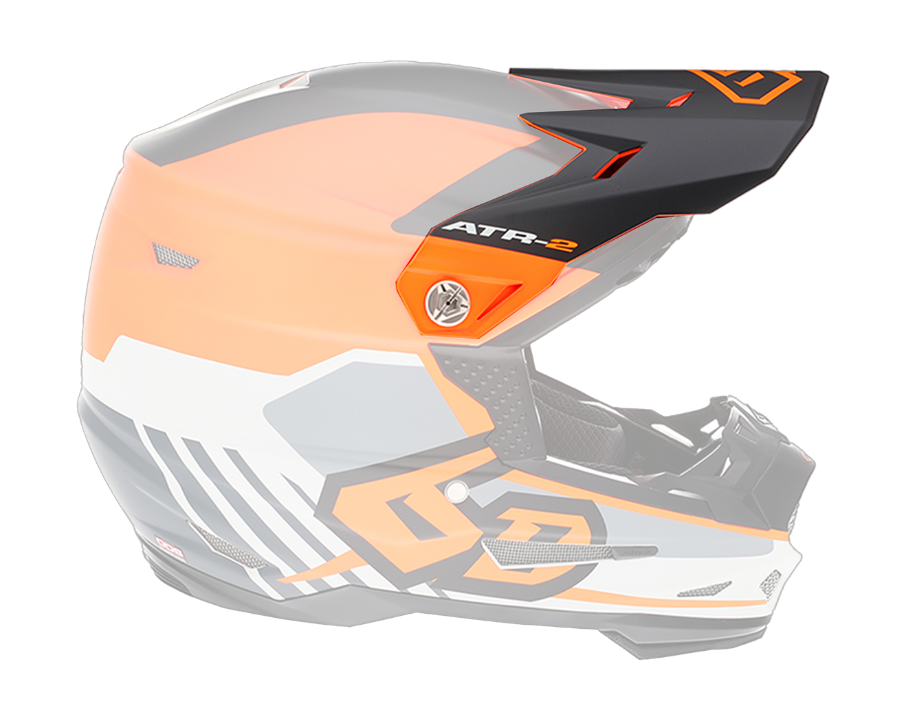 6D Youth Helmet Visor ATR-2Y Target - Neon Orange
