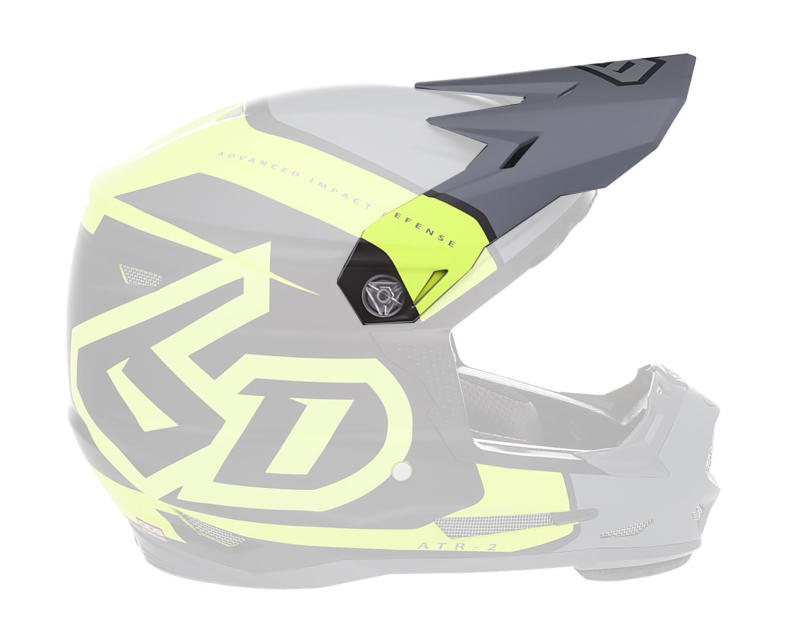 6D Youth Helmet Visor ATR-2Y Torque - Matte Neon / Yellow
