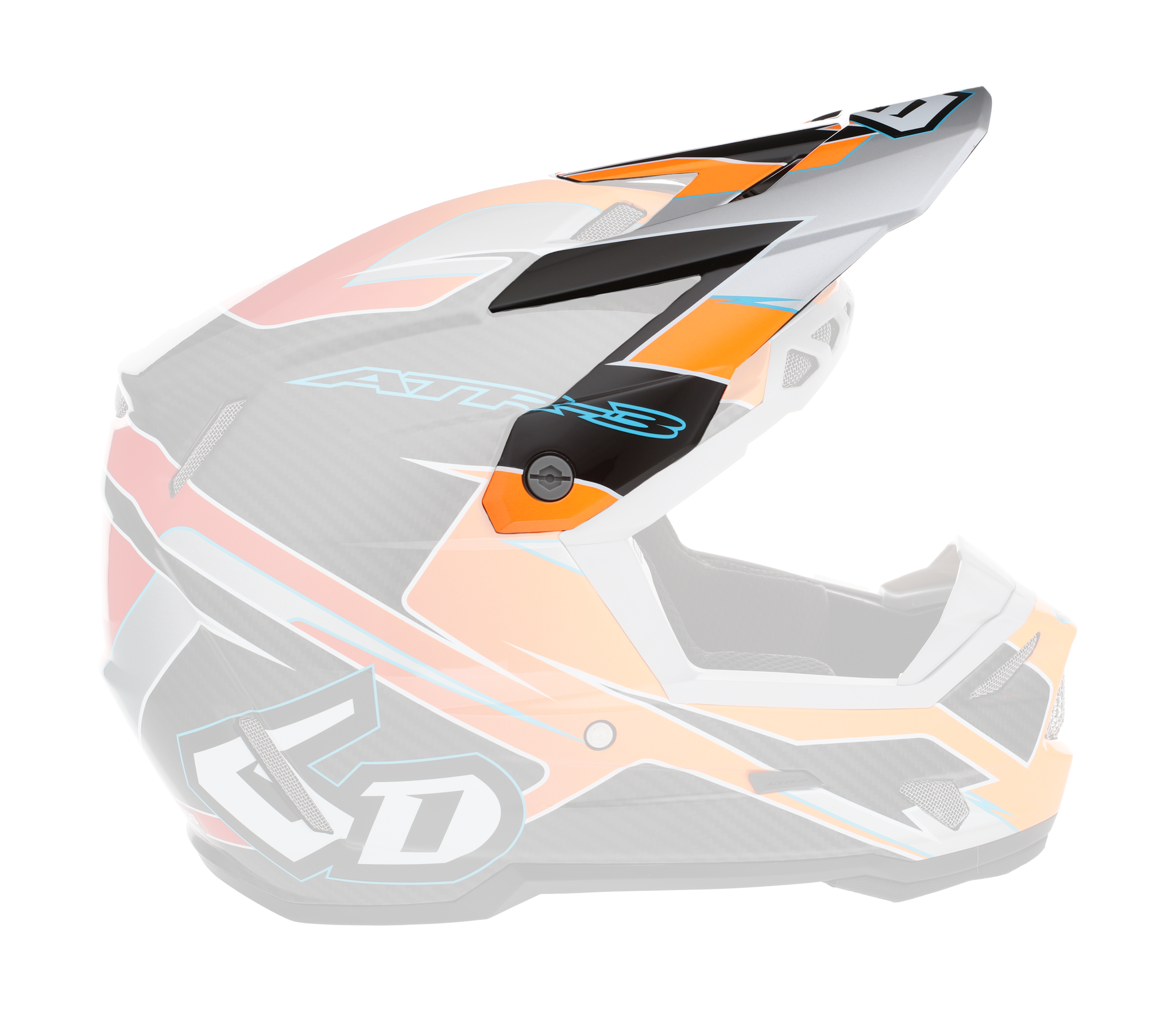 6D Youth Helmet Visor ATR-3Y Reflex - Neon Orange
