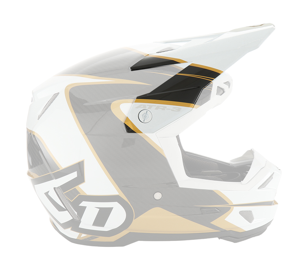 6D Youth Helmet Visor ATR-3Y Wave - Gold / White