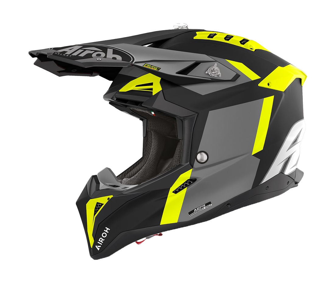 Airoh Motocross Helmet Aviator 3 Glory - Matte Yellow