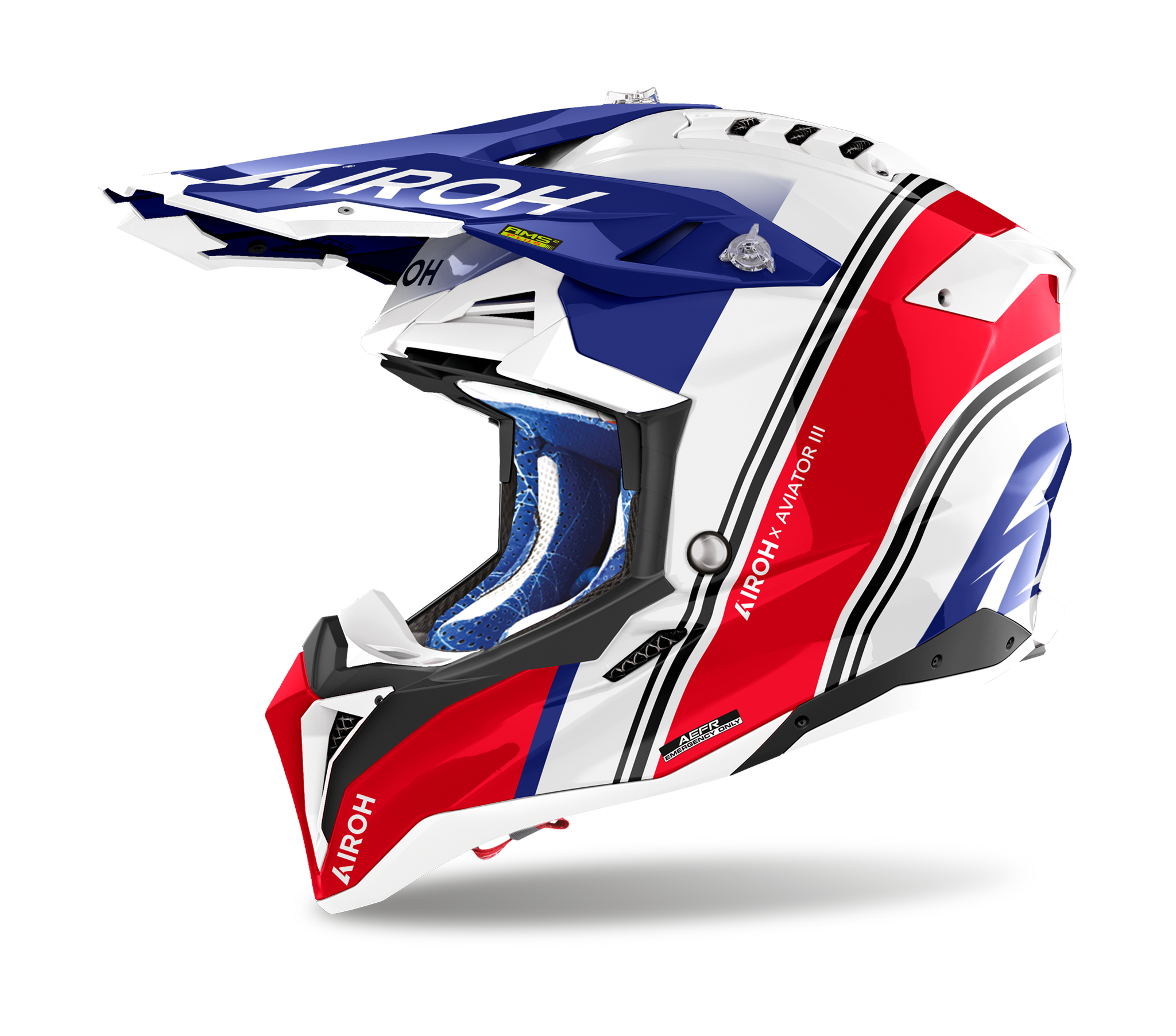 Airoh Motocross Helmet Aviator 3 Hima - Gloss Red