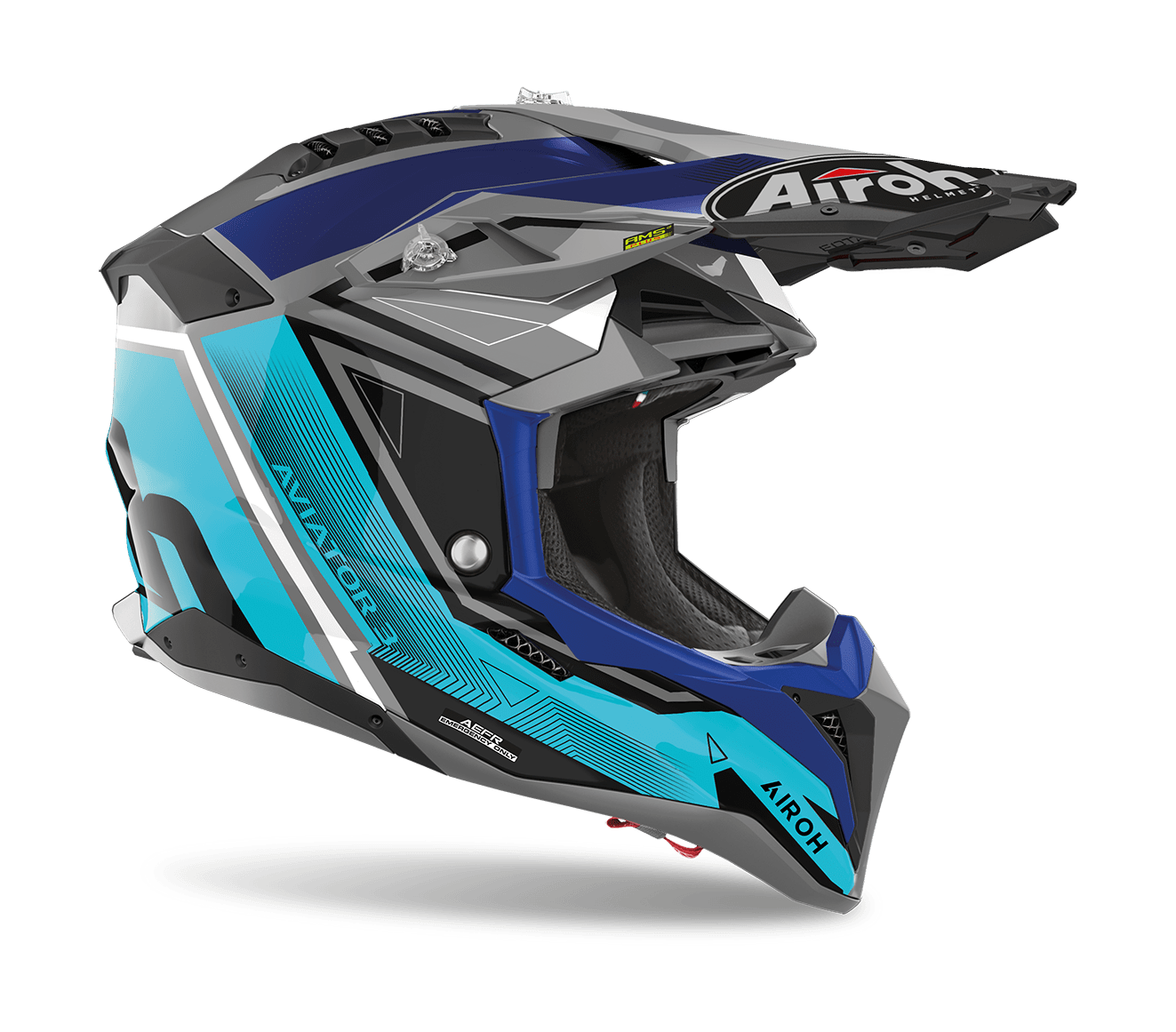 Airoh Motocross Helmet Aviator 3 League - Gloss Blue
