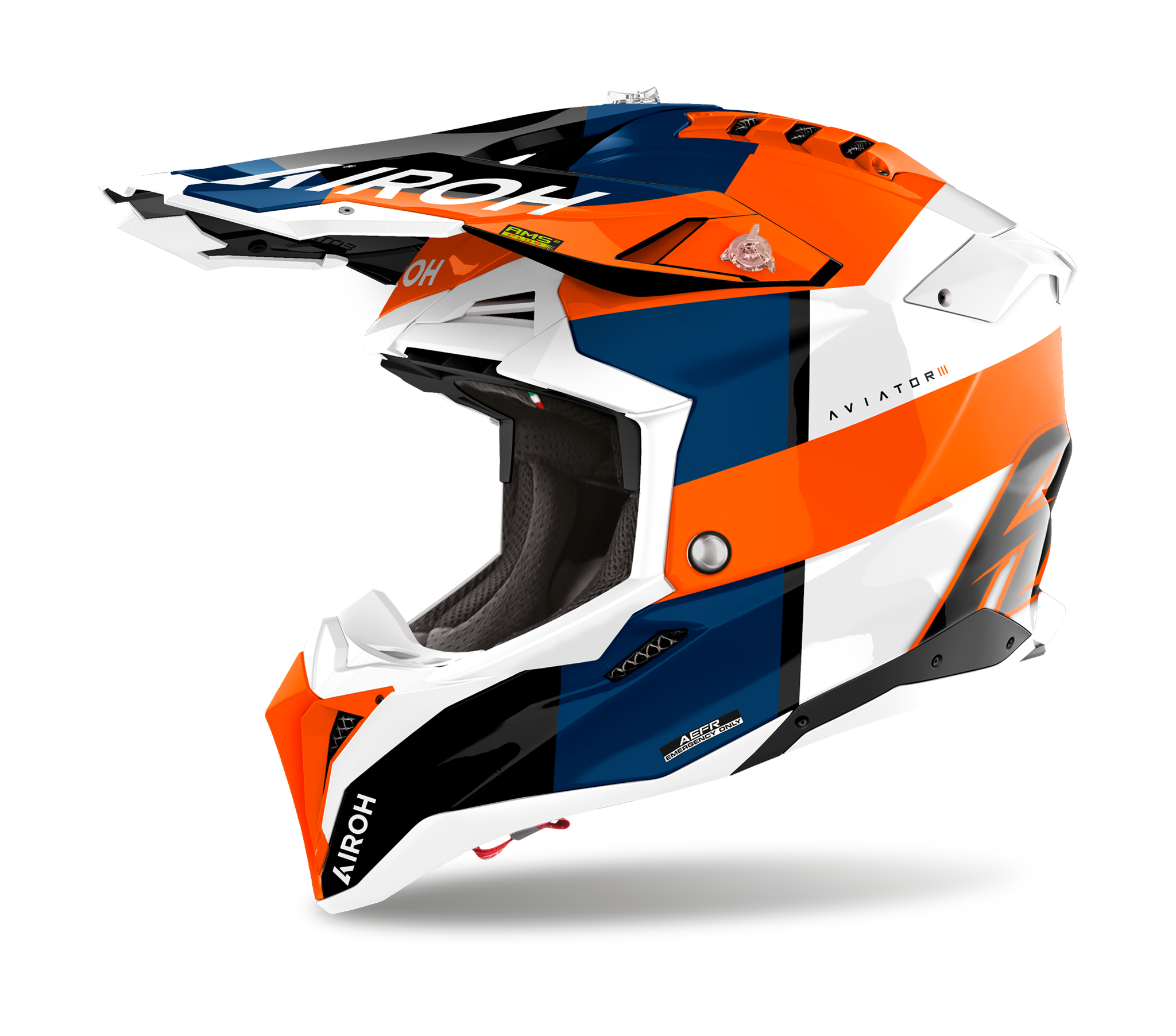Airoh Motocross Helmet Aviator 3 Monarch - Gloss Orange