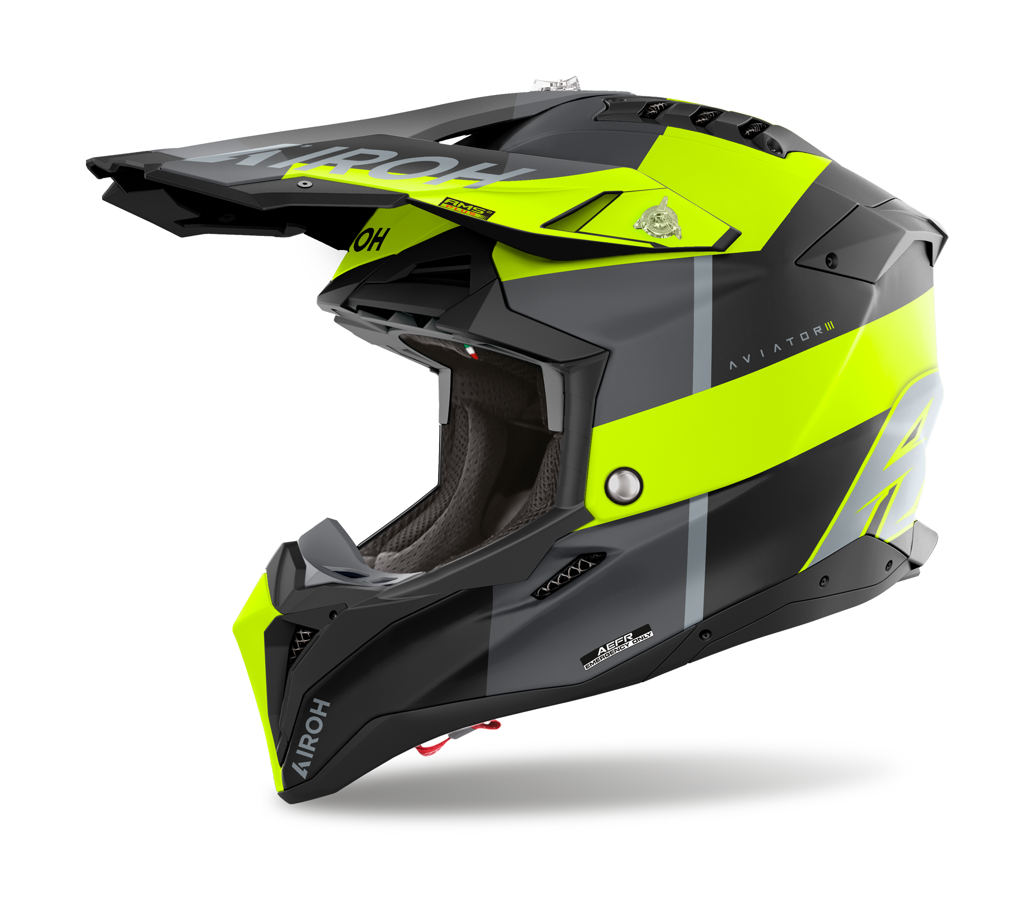 Airoh Motocross Helmet Aviator 3 Monarch - Matte Yellow