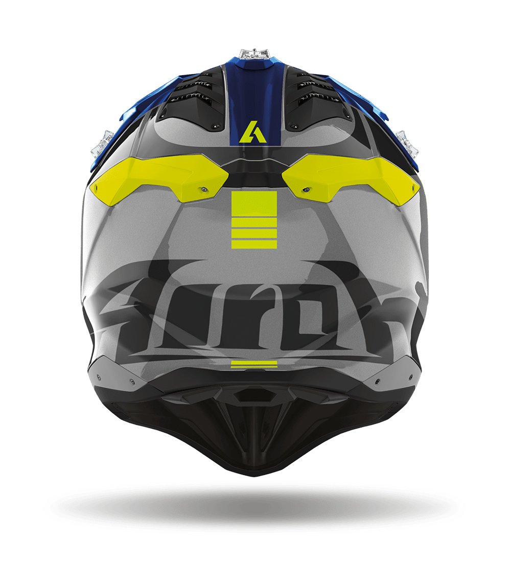 Airoh Motocross Helmet Aviator 3 Push - Gloss Blue