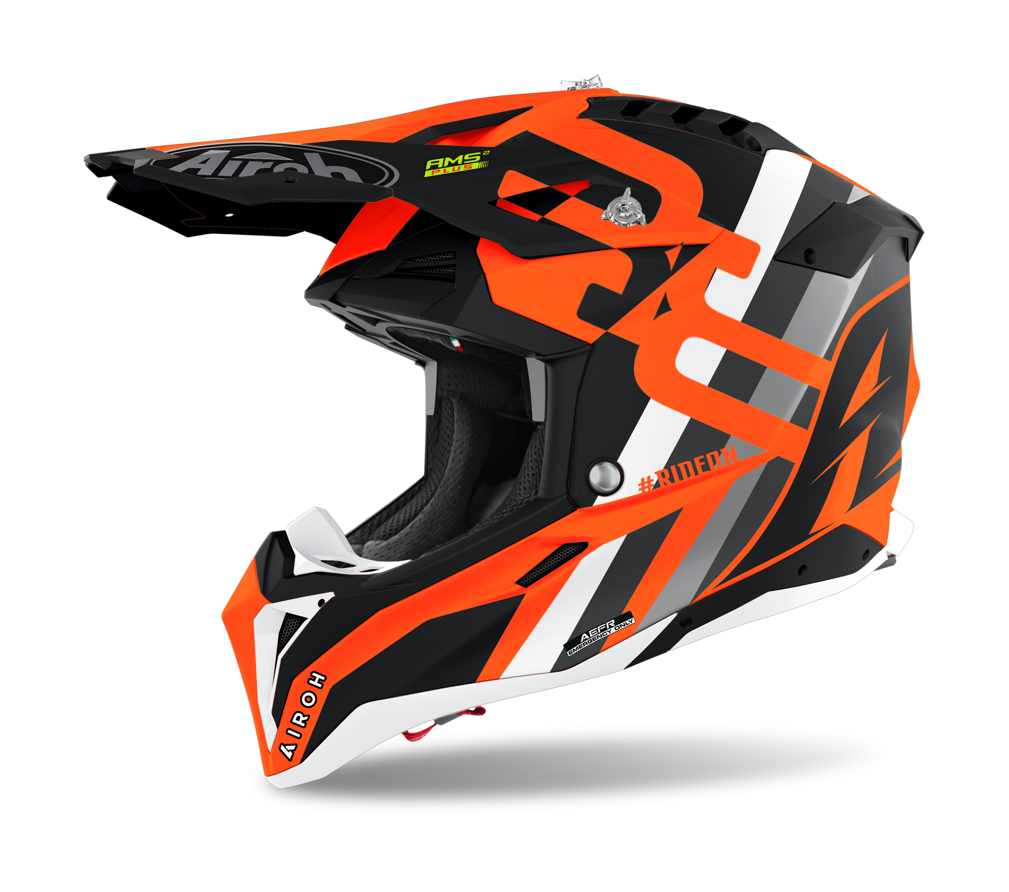 Airoh Motocross Helmet Aviator 3 Rainbow - Matte Fluo Orange