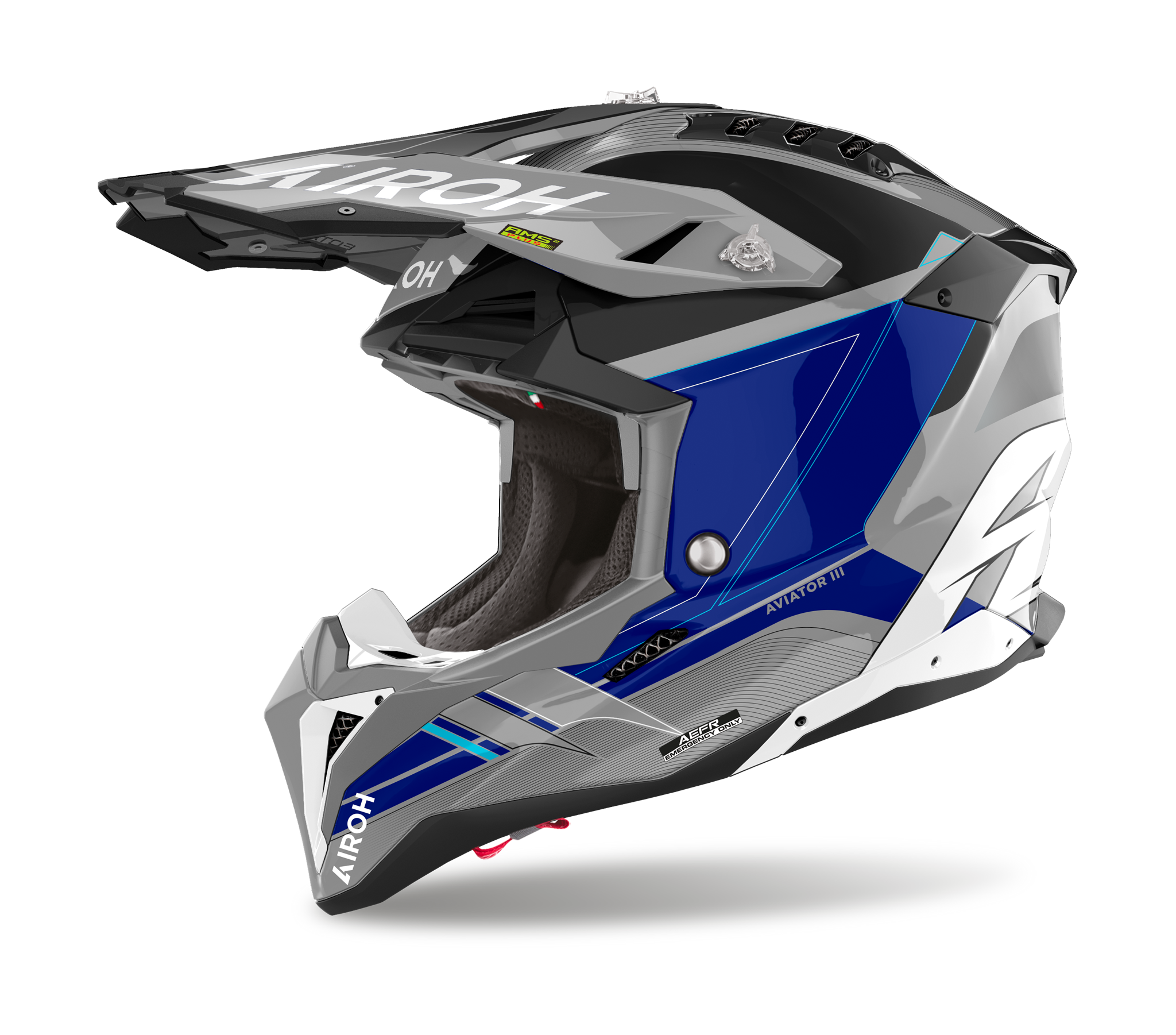 Airoh Motocross Helmet Aviator 3 Saber - Gloss Blue