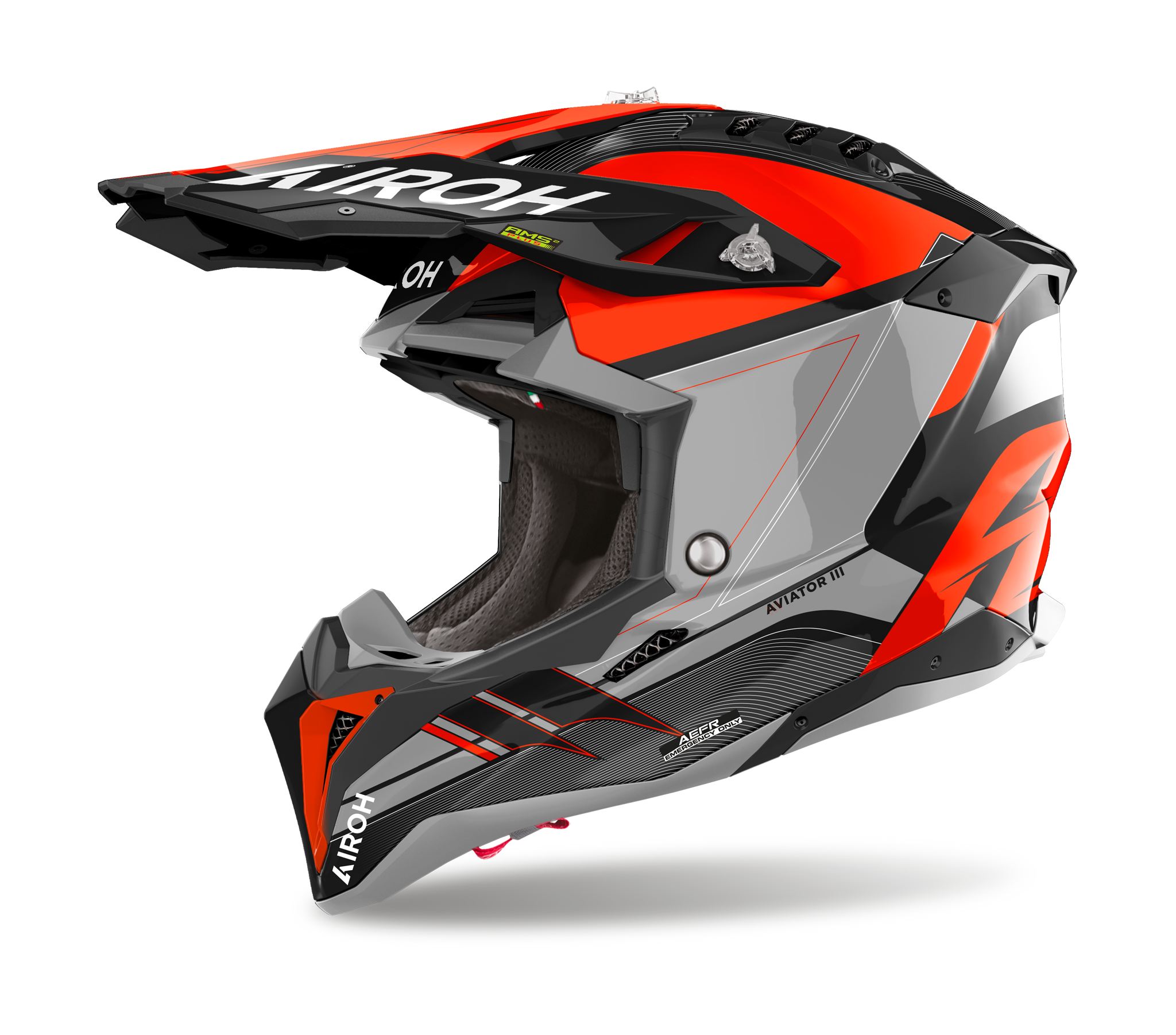 Airoh Motocross Helmet Aviator 3 Saber - Gloss Orange