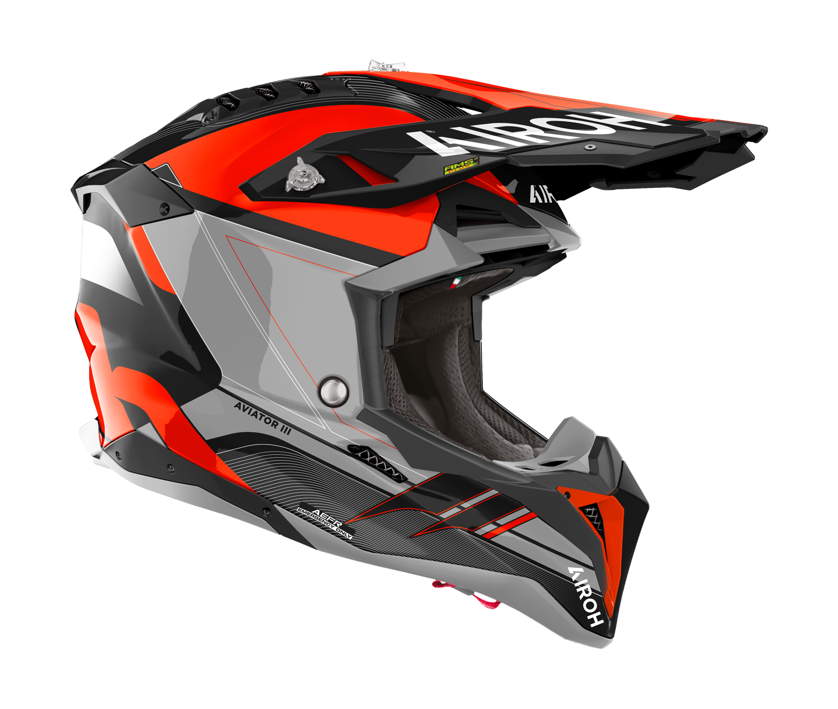 Airoh Motocross Helmet Aviator 3 Saber - Gloss Orange