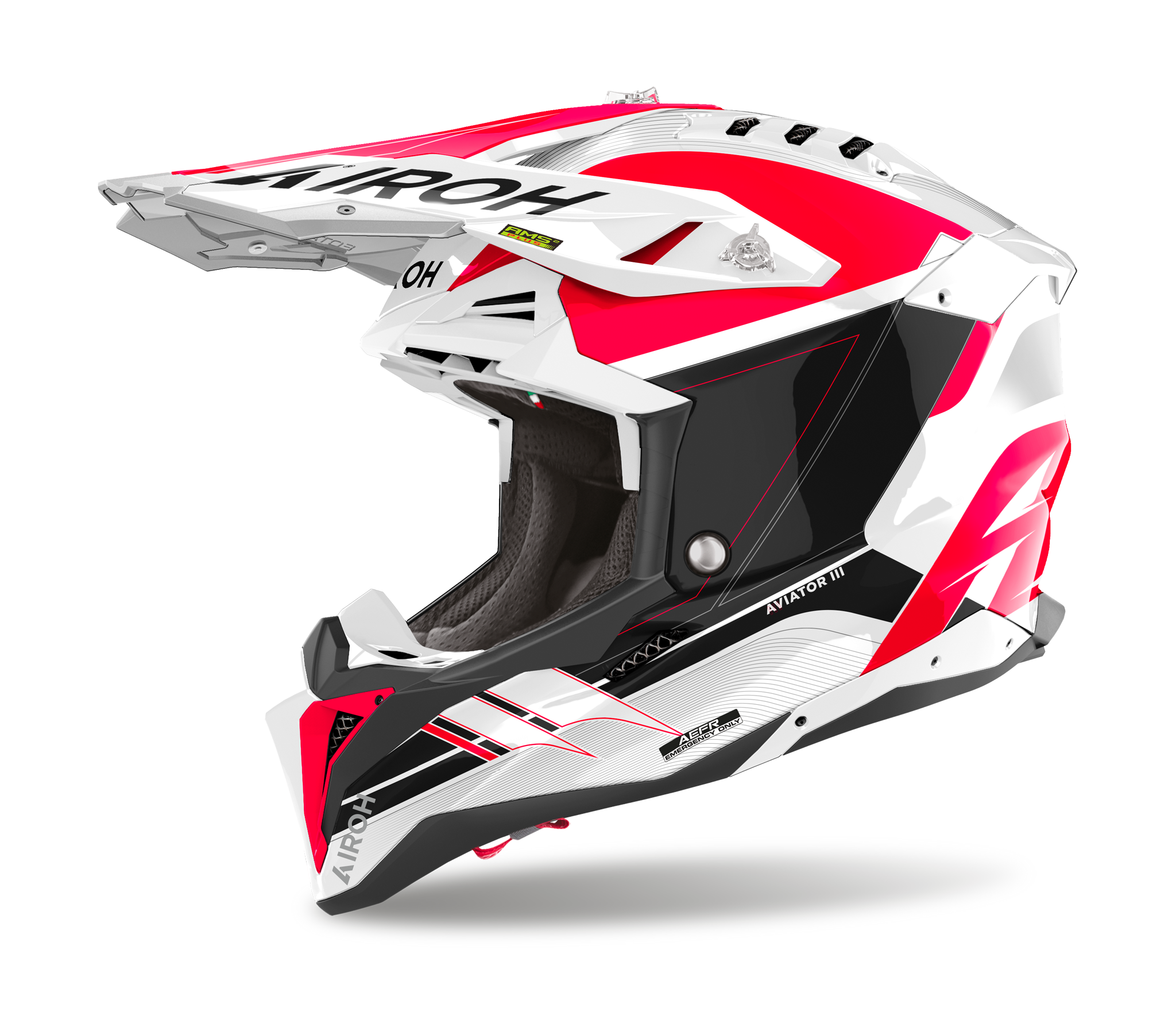Airoh Motocross Helmet Aviator 3 Saber - Gloss Red