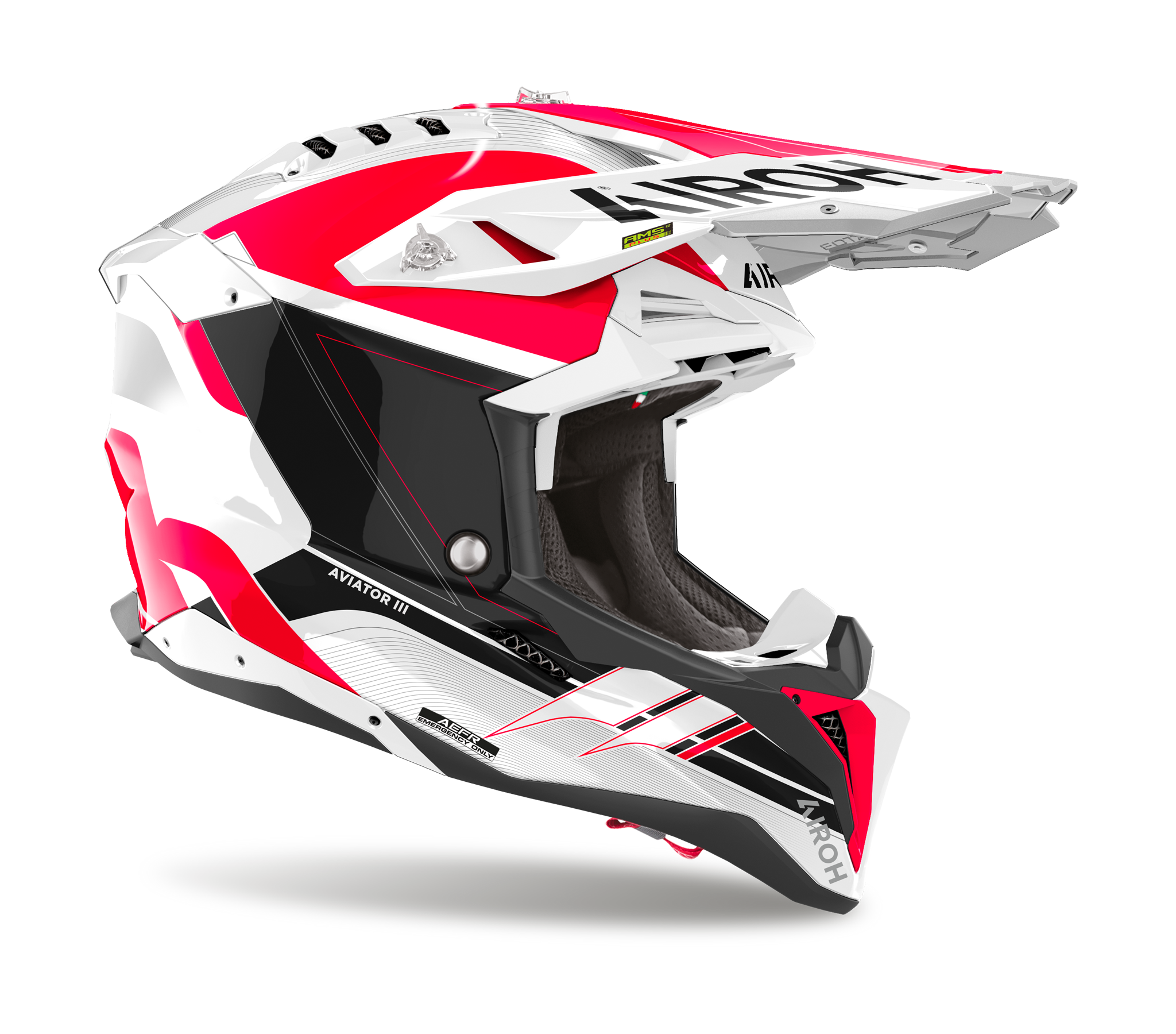 Airoh Motocross Helmet Aviator 3 Saber - Gloss Red