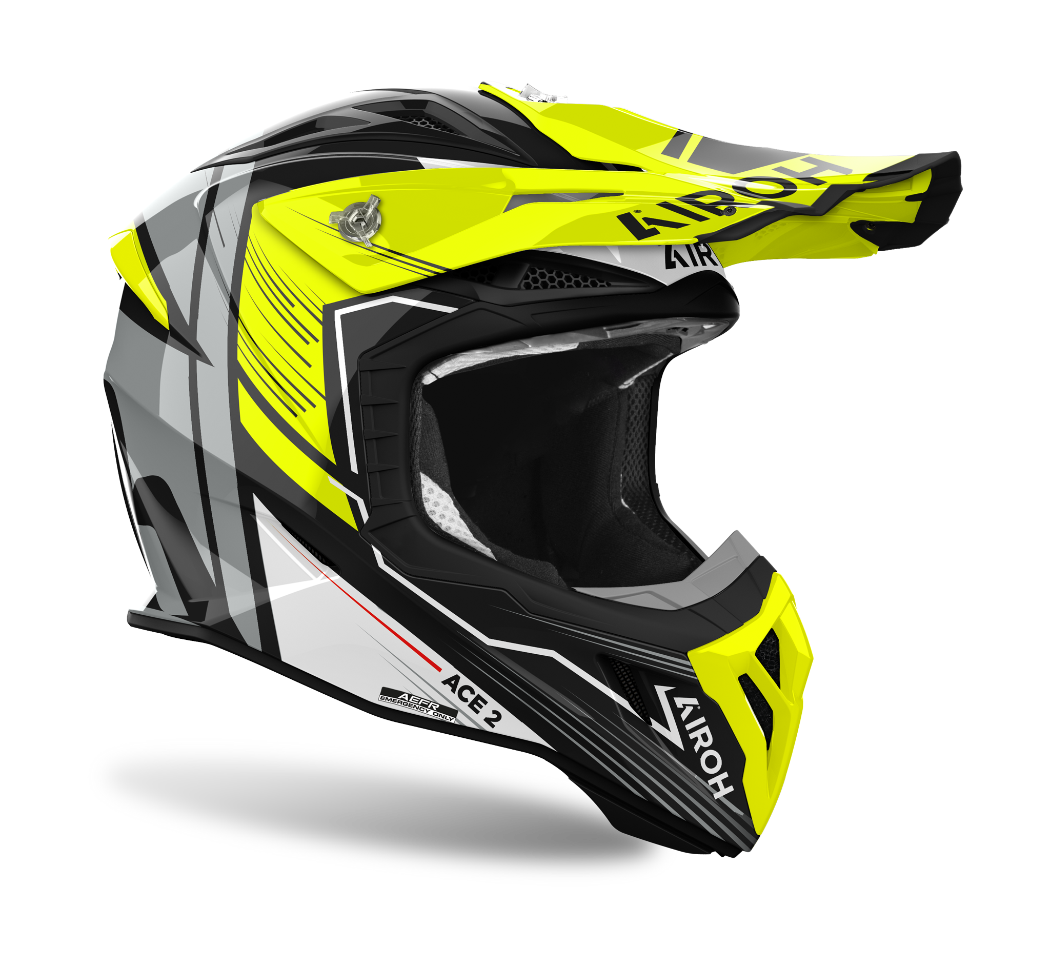Airoh Motocross Helmet Aviator Ace 2 Engine - Gloss Yellow