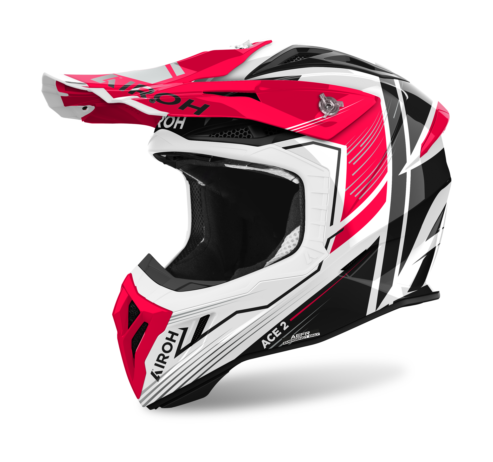 Airoh Motocross Helmet Aviator Ace 2 Engine - Gloss Red
