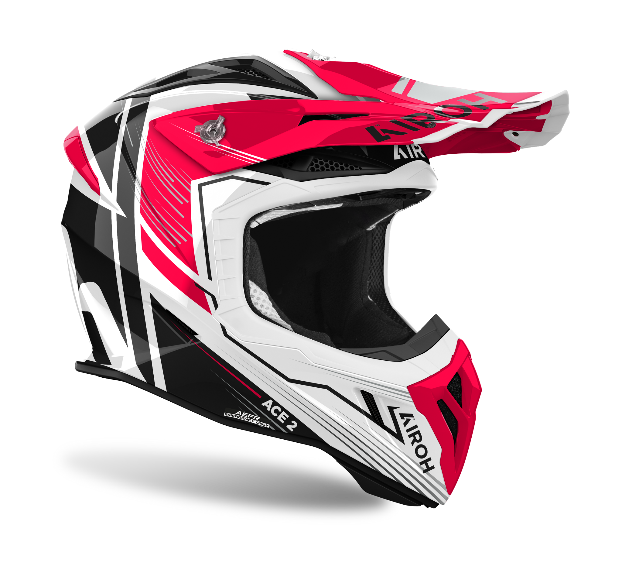 Airoh Motocross Helmet Aviator Ace 2 Engine - Gloss Red