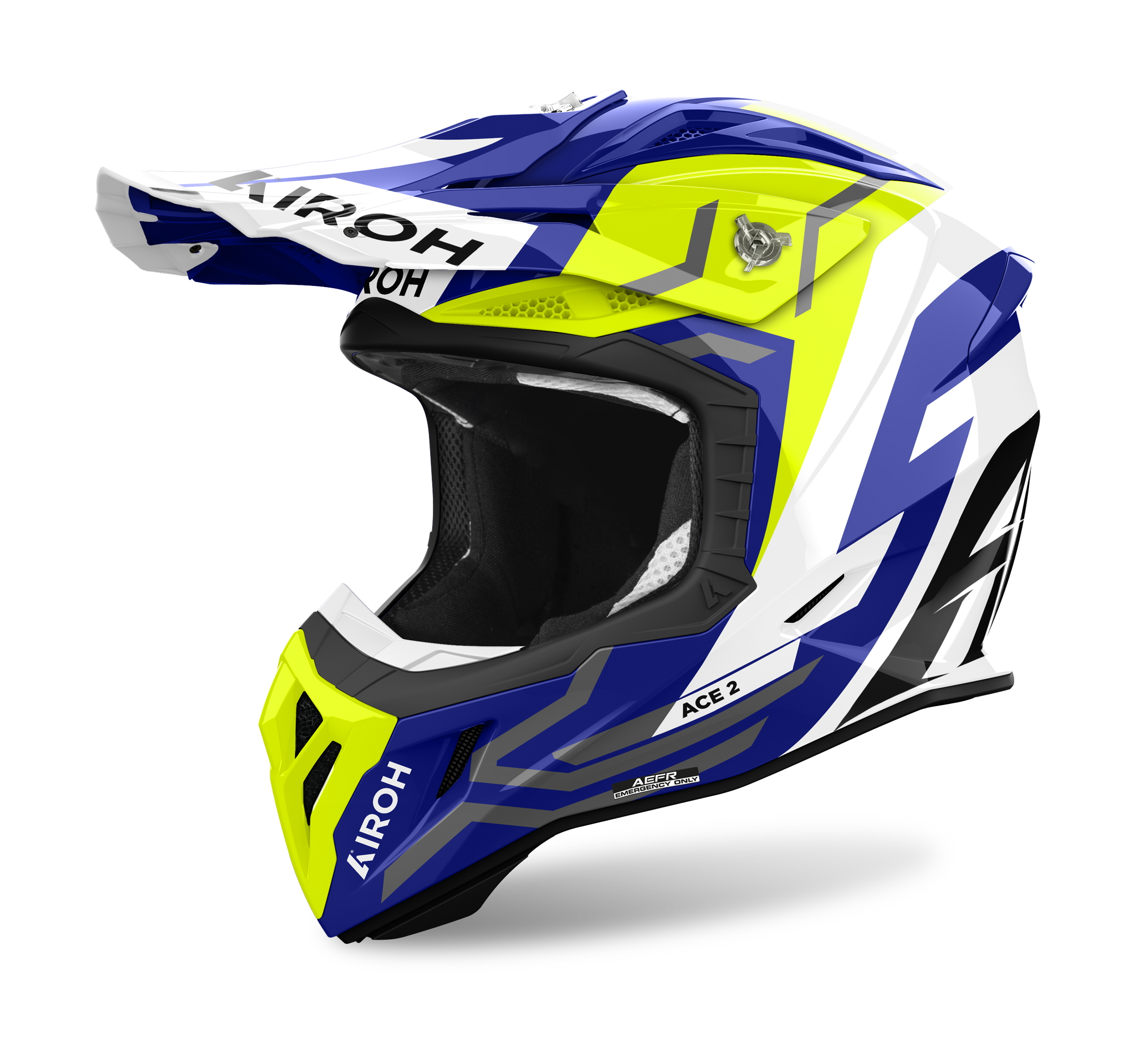 Airoh Motocross Helmet Aviator Ace 2 Ground - Gloss Yellow