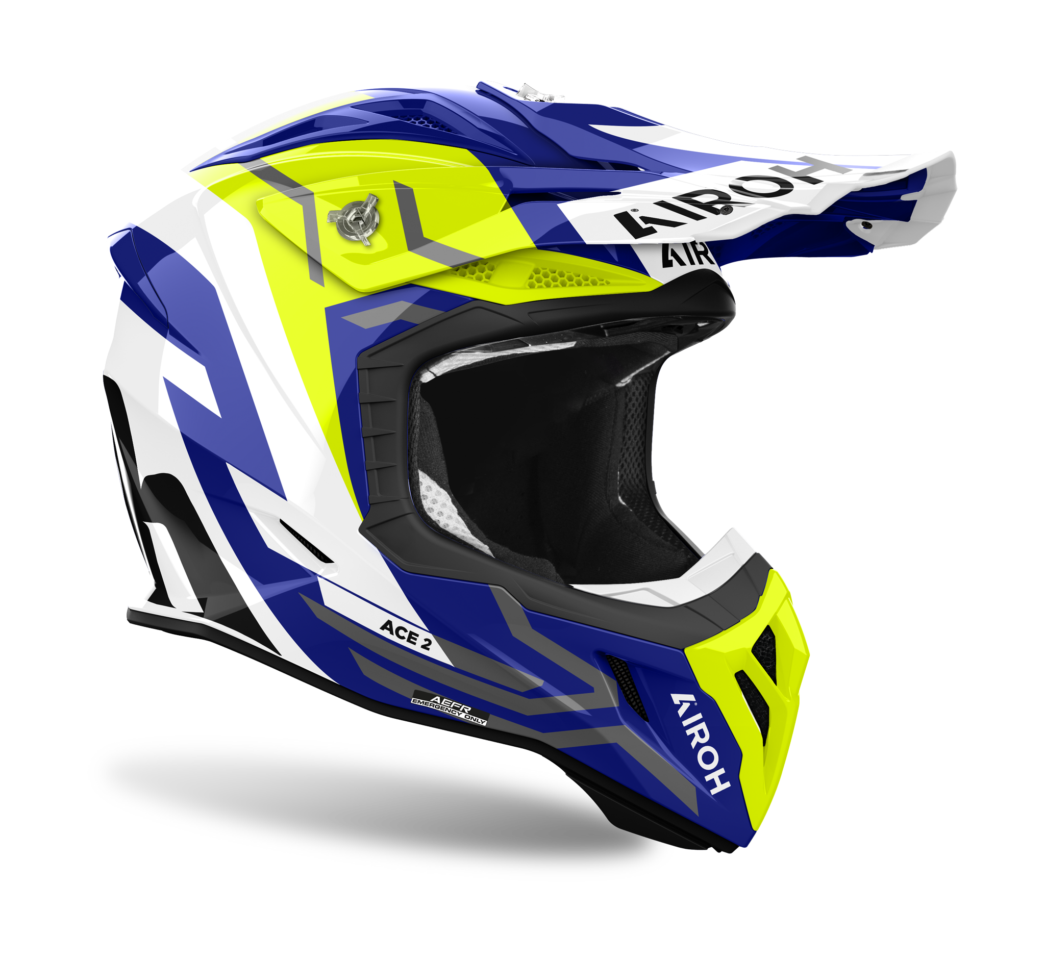 Airoh Motocross Helmet Aviator Ace 2 Ground - Gloss Yellow