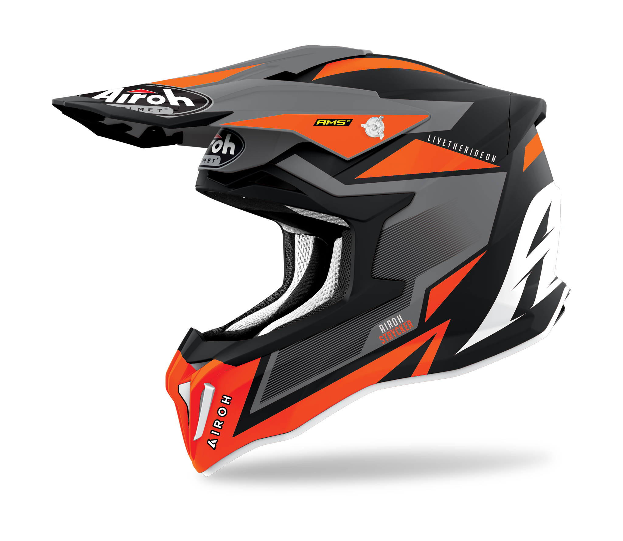Airoh Motocross Helmet Strycker Axe - Matte Fluo Orange