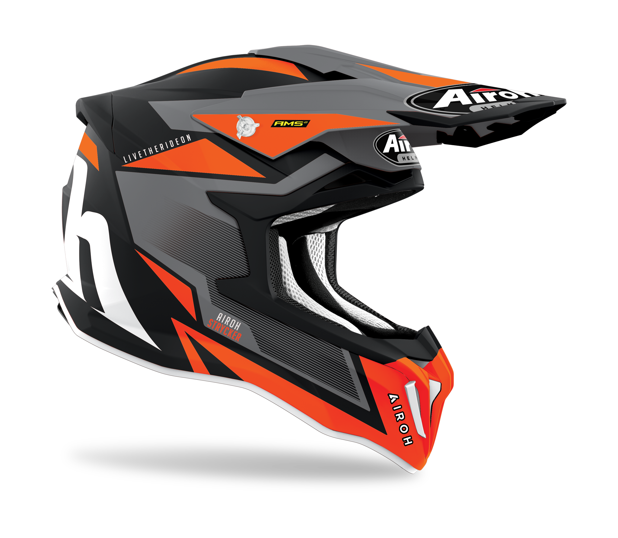 Airoh Motocross Helmet Strycker Axe - Matte Fluo Orange