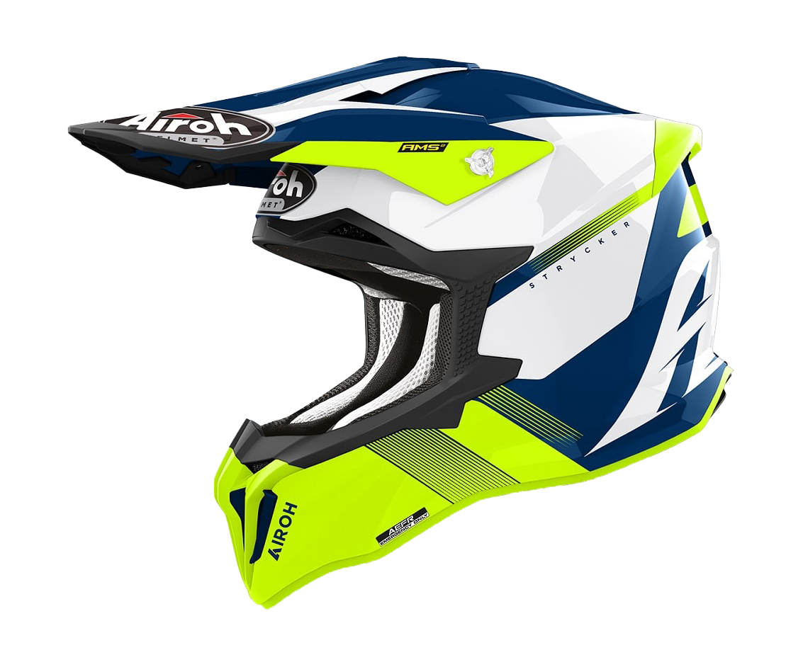 Airoh Motocross Helmet Strycker Blazer - Gloss Yellow