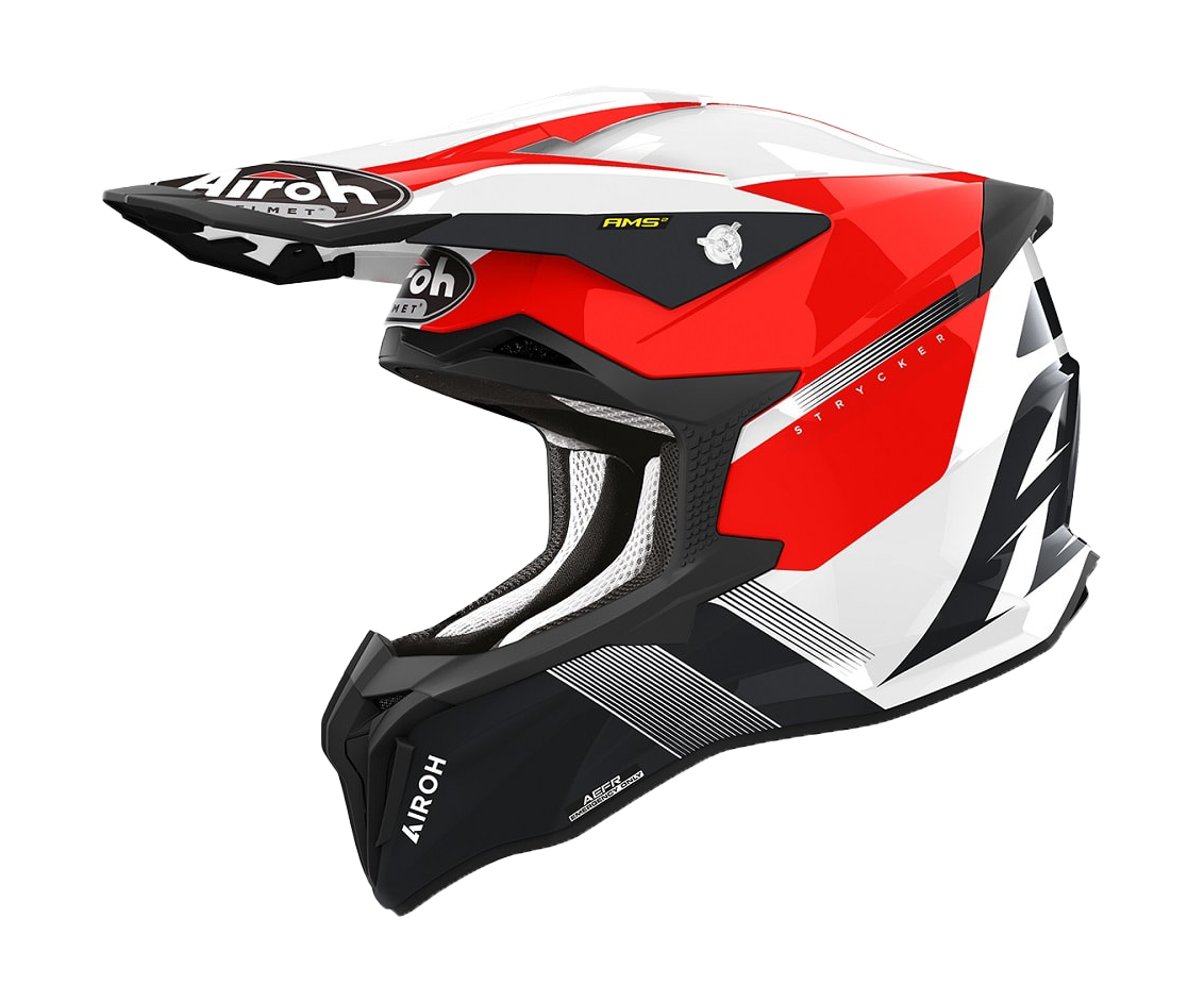 Airoh Motocross Helmet Strycker Blazer - Gloss Red