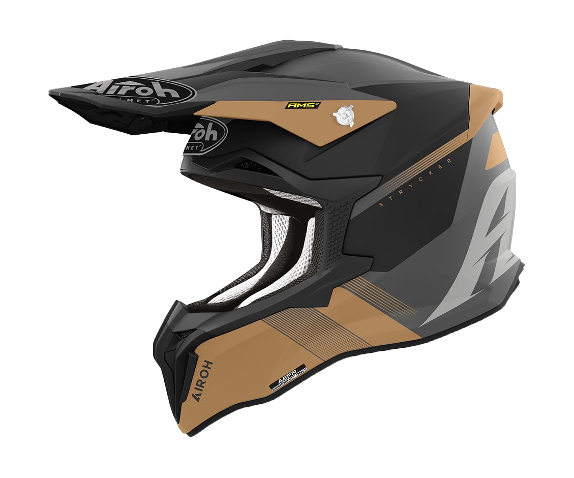 Airoh Motocross Helmet Strycker Blazer - Matte Gold
