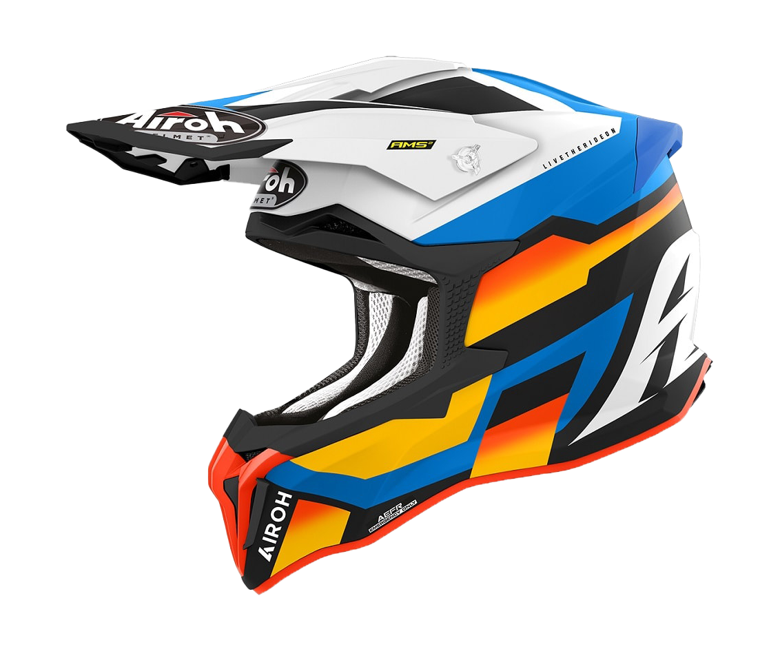 Airoh Motocross Helmet Strycker Glam - Matte Blue