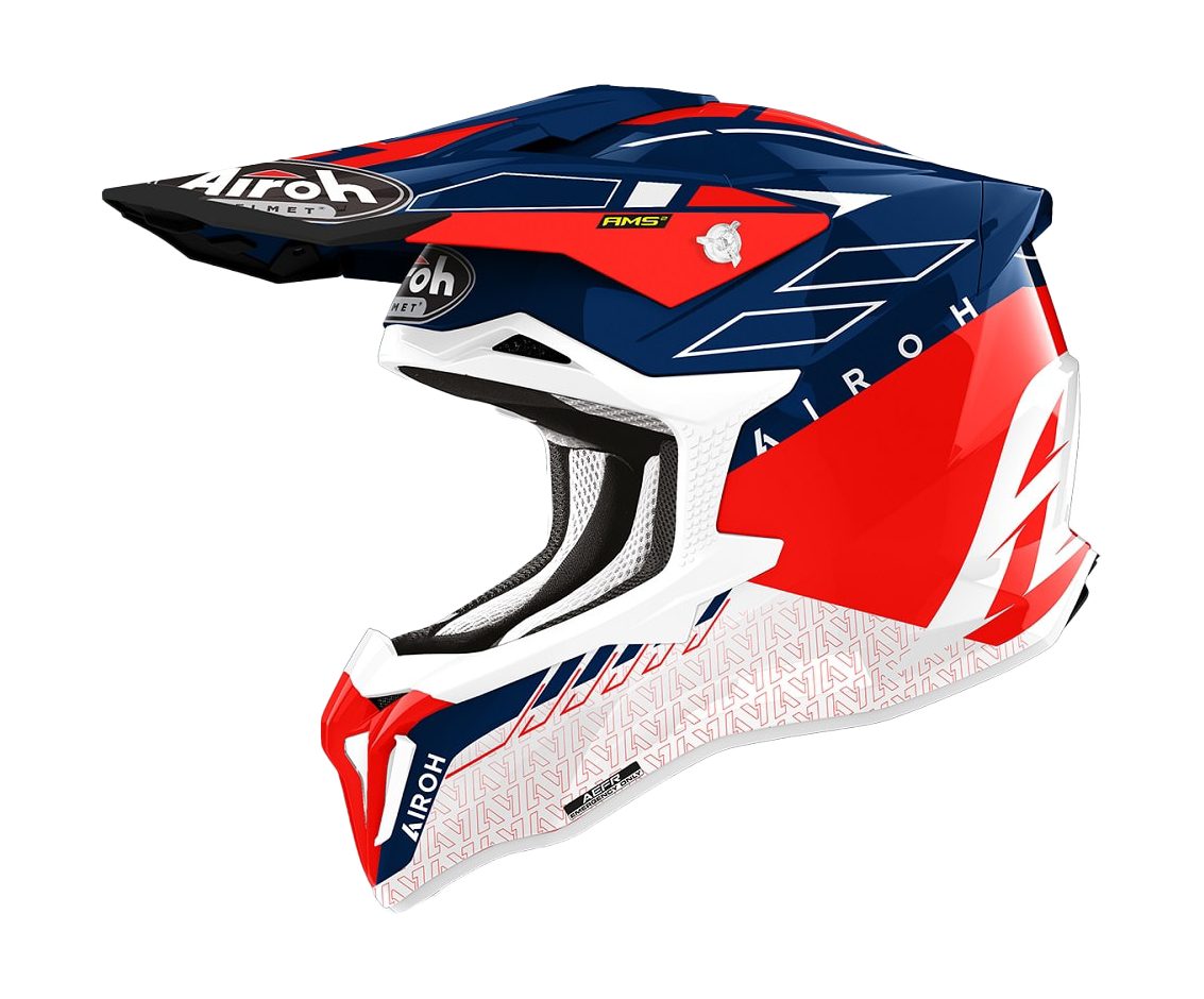Airoh Motocross Helmet Strycker Skin - Gloss Red