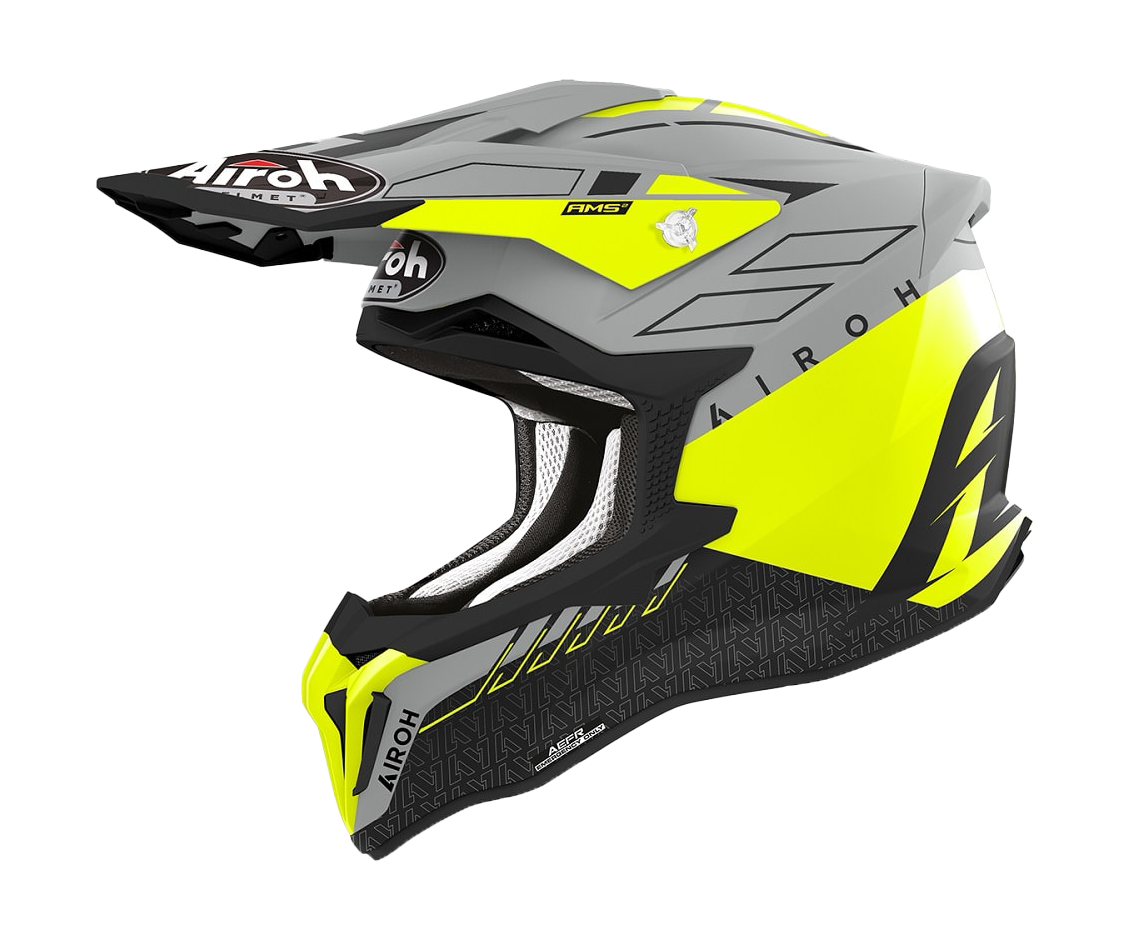 Airoh Motocross Helmet Strycker Skin - Matte Yellow