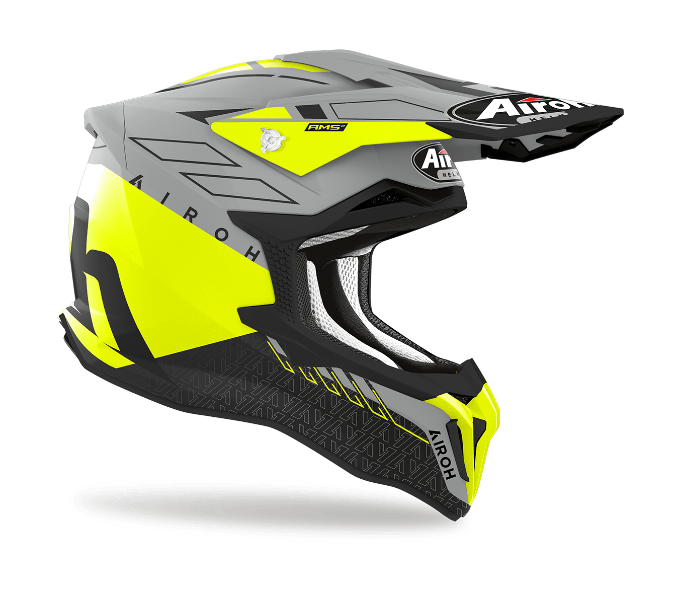 Airoh Motocross Helmet Strycker Skin - Matte Yellow