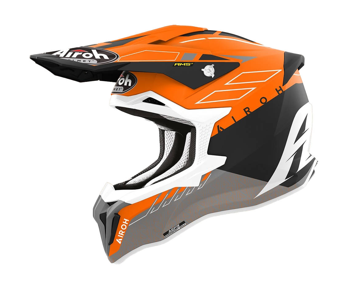 Airoh Motocross Helmet Strycker Skin - Matte Orange
