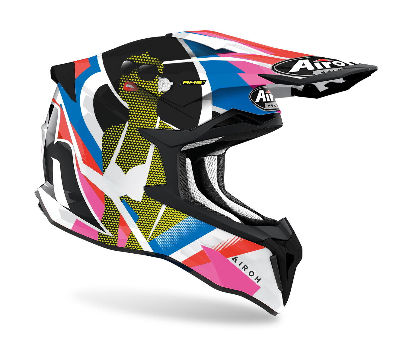 Airoh Motocross Helmet Strycker View - Gloss Multi