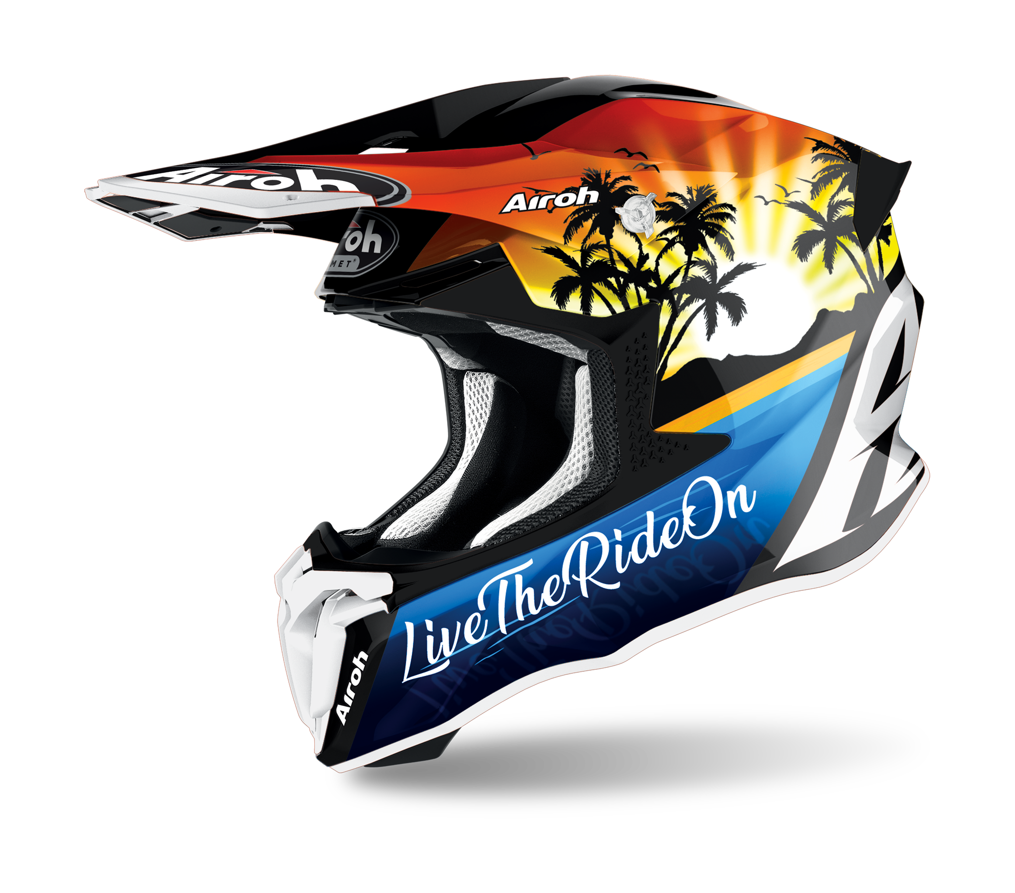 Airoh Motocross Helmet Twist 2.0 Lazyboy - Gloss Blue / Black