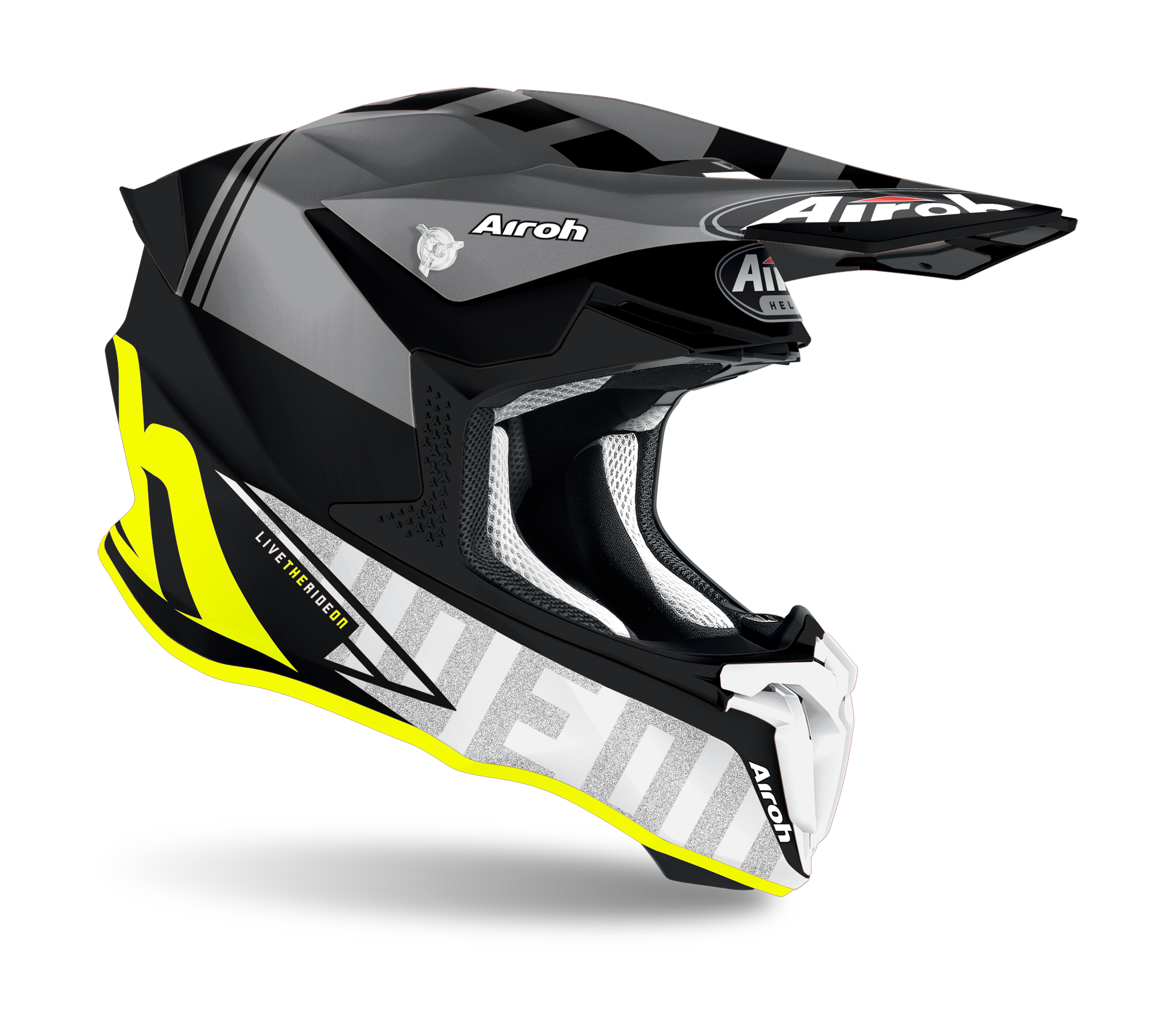 Airoh Motocross Helmet Twist 2.0 Tech - Matte Fluo Yellow / Black