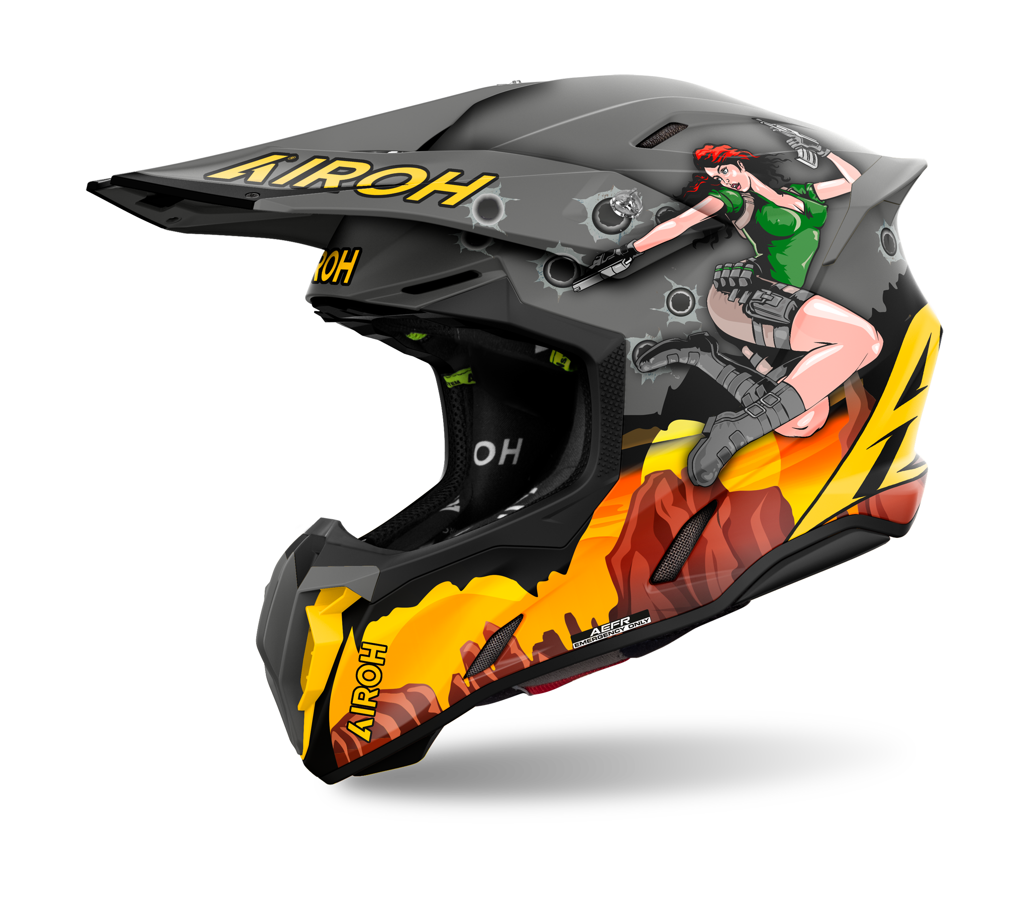 Airoh Motocross Helmet Twist 3 Adventure - Gloss Multi