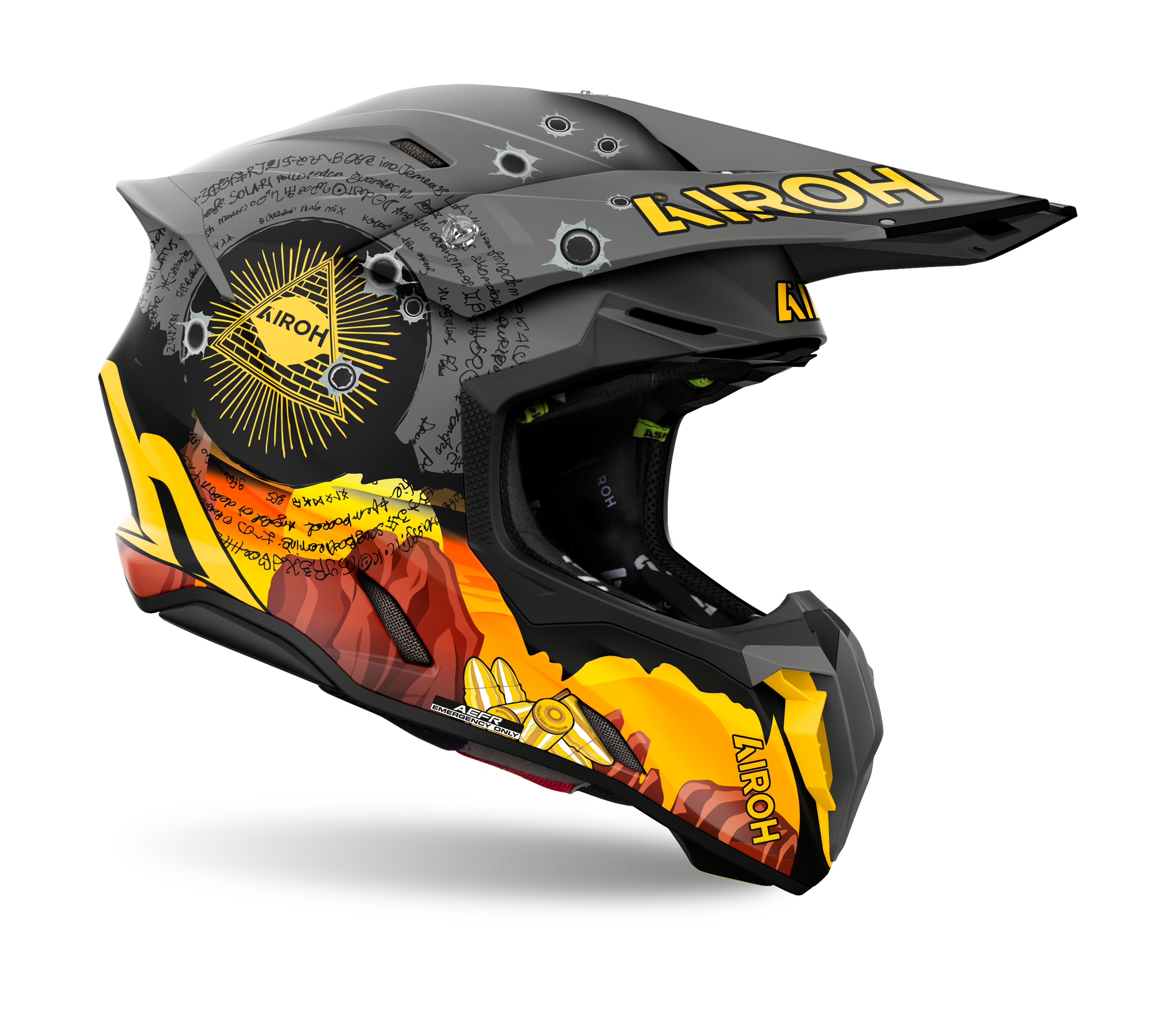 Airoh Motocross Helmet Twist 3 Adventure - Gloss Multi