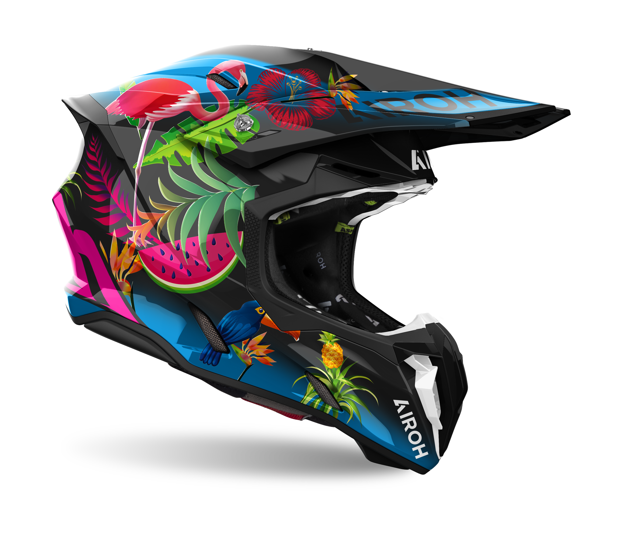 Airoh Motocross Helmet Twist 3 Amazonia - Gloss Multi
