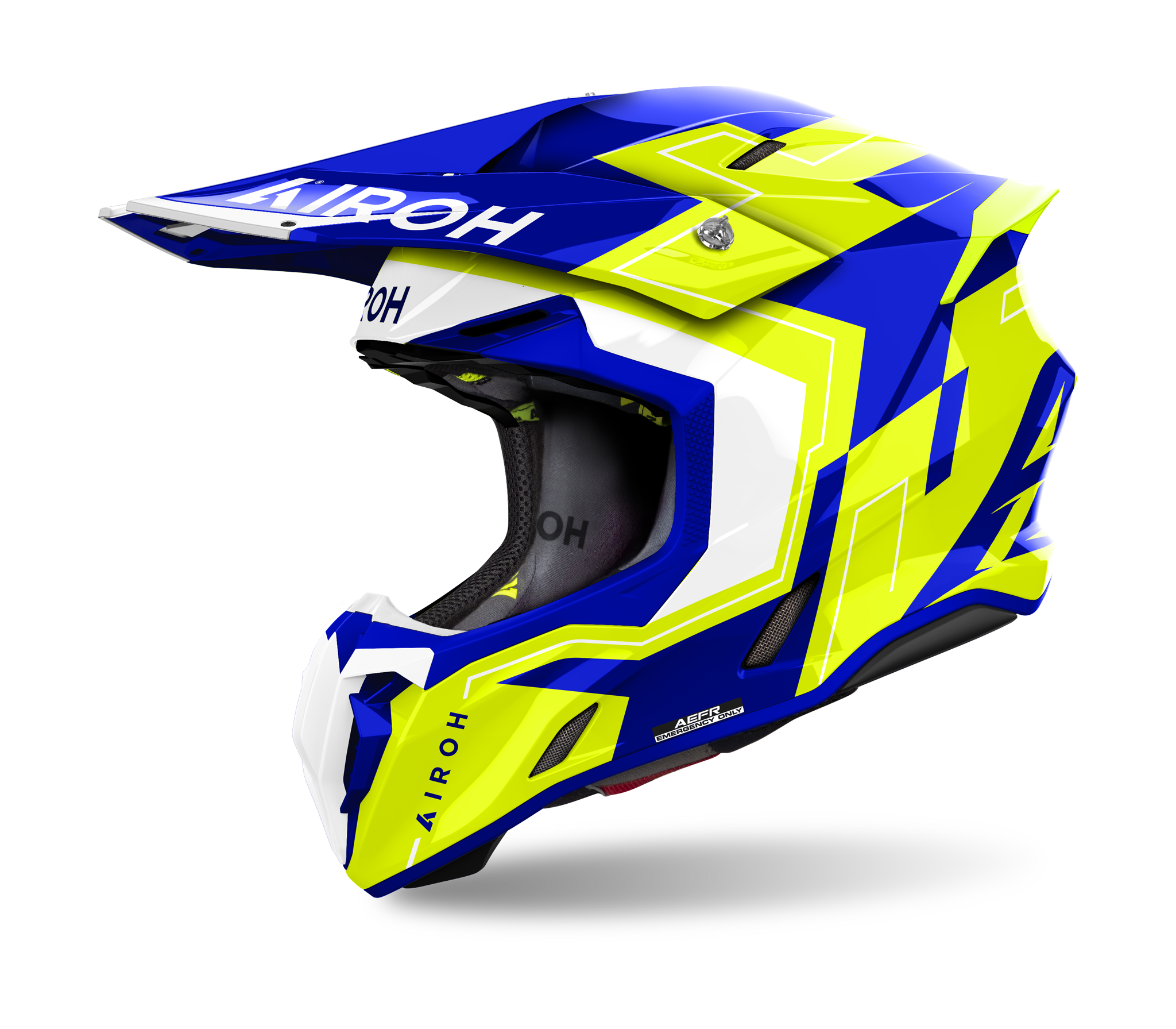 Airoh Motocross Helmet Twist 3 Dizzy - Gloss Blue / Yellow