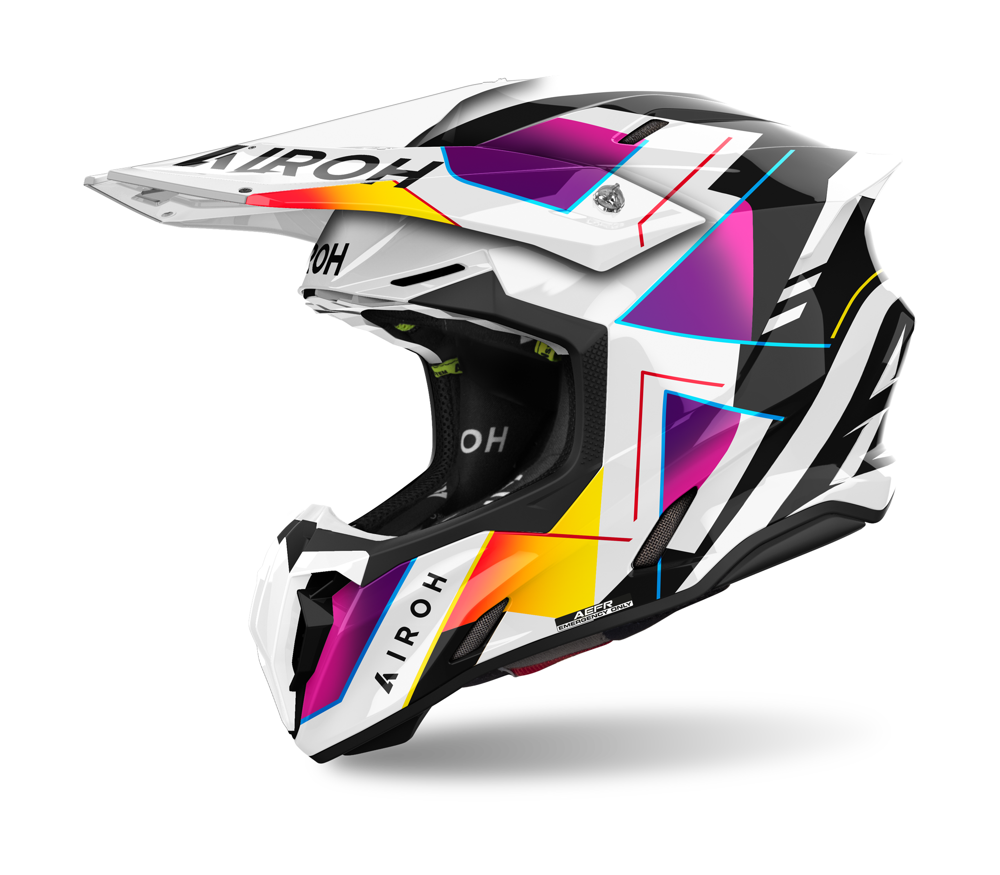 Airoh Motocross Helmet Twist 3 King - Gloss Rainbow