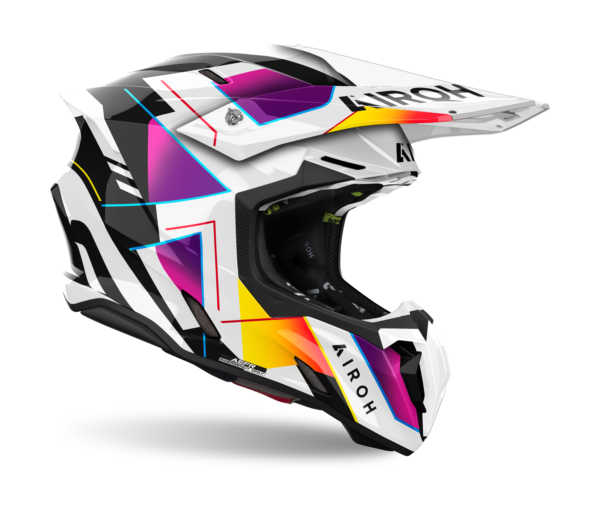Airoh Motocross Helmet Twist 3 King - Gloss Rainbow
