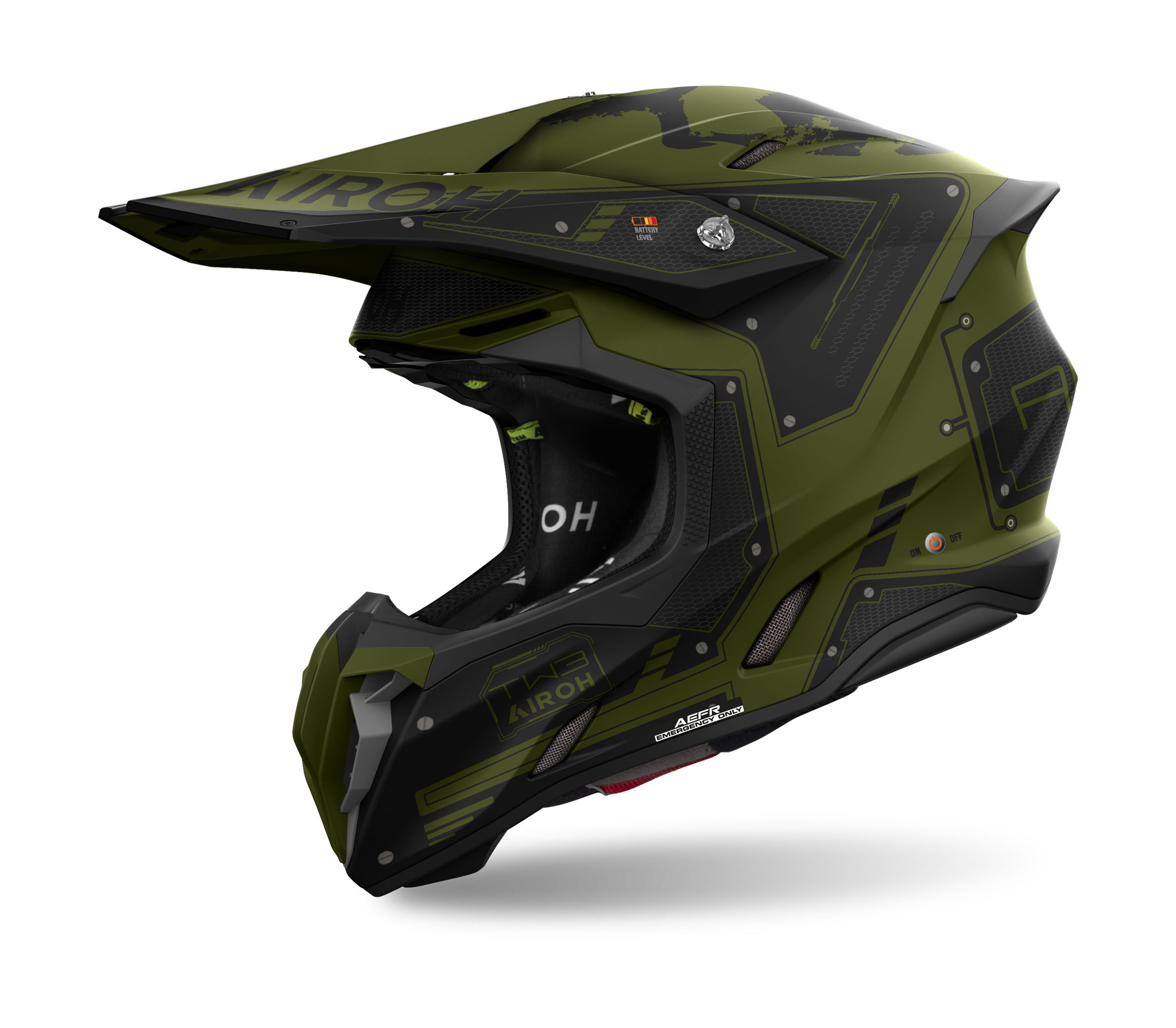 Airoh Motocross Helmet Twist 3 King - Mat Military